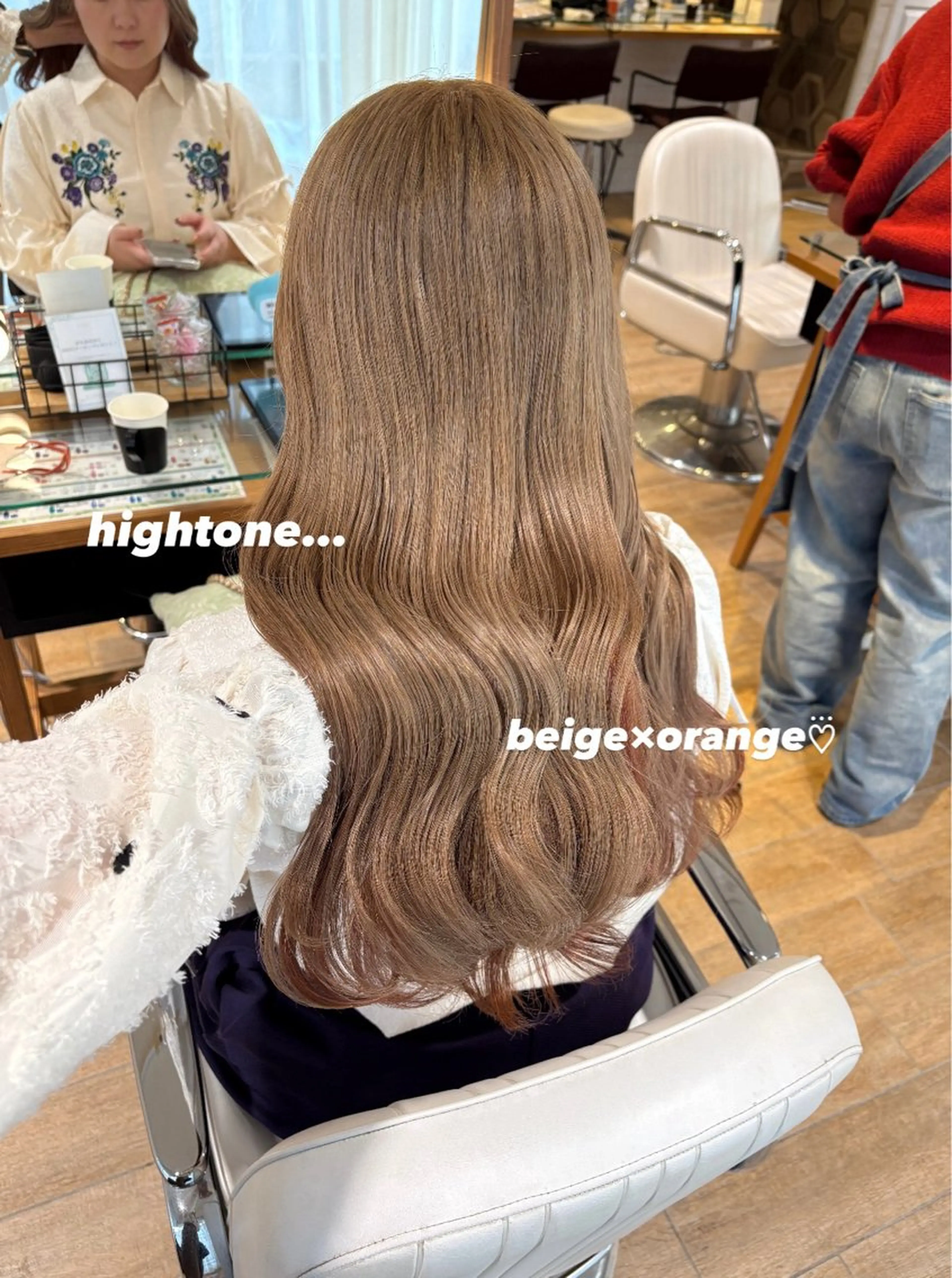 セミロング カラー ヘアアレンジ ヘアカラー トリートメント ハイトーンピンク🍑 ブリーチ🍑RINAのヘアスタイル