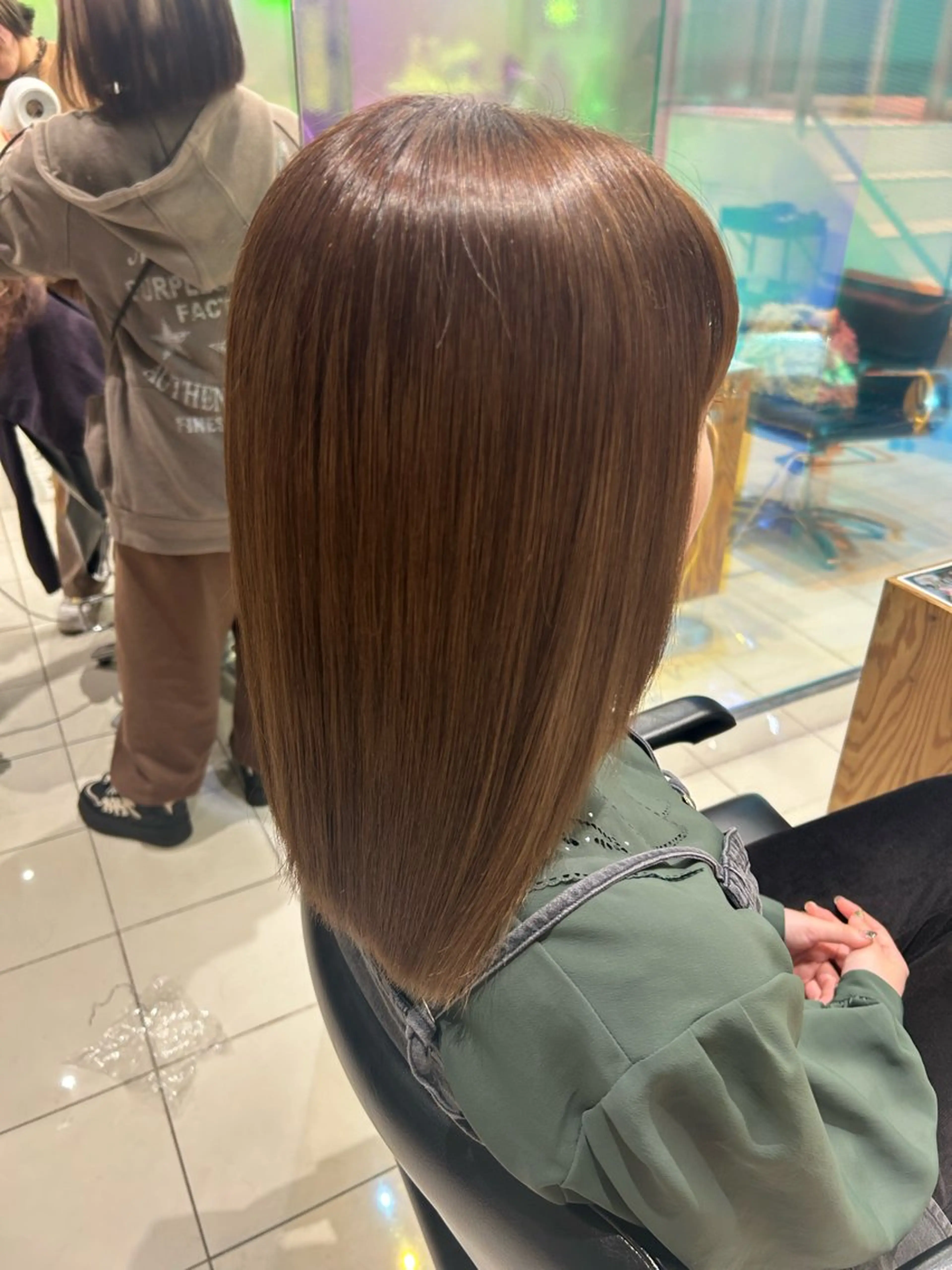 ミディアム トリートメント くすみカラー/ブリ ーチ seina★のヘアスタイル