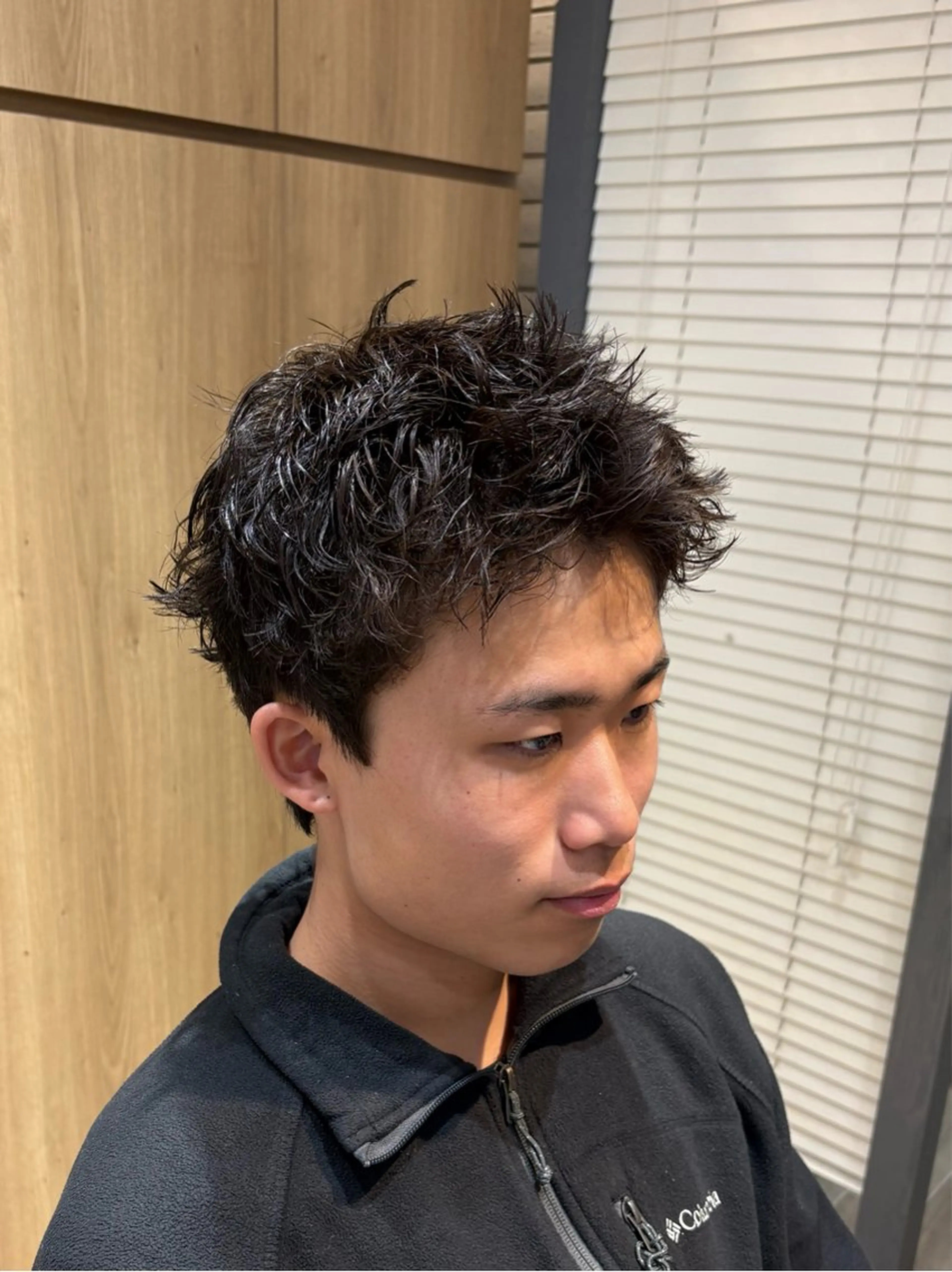 ショート パーマ メンズ カット パーマ メンズカット/センタ ーパート /マミヤのヘアスタイル