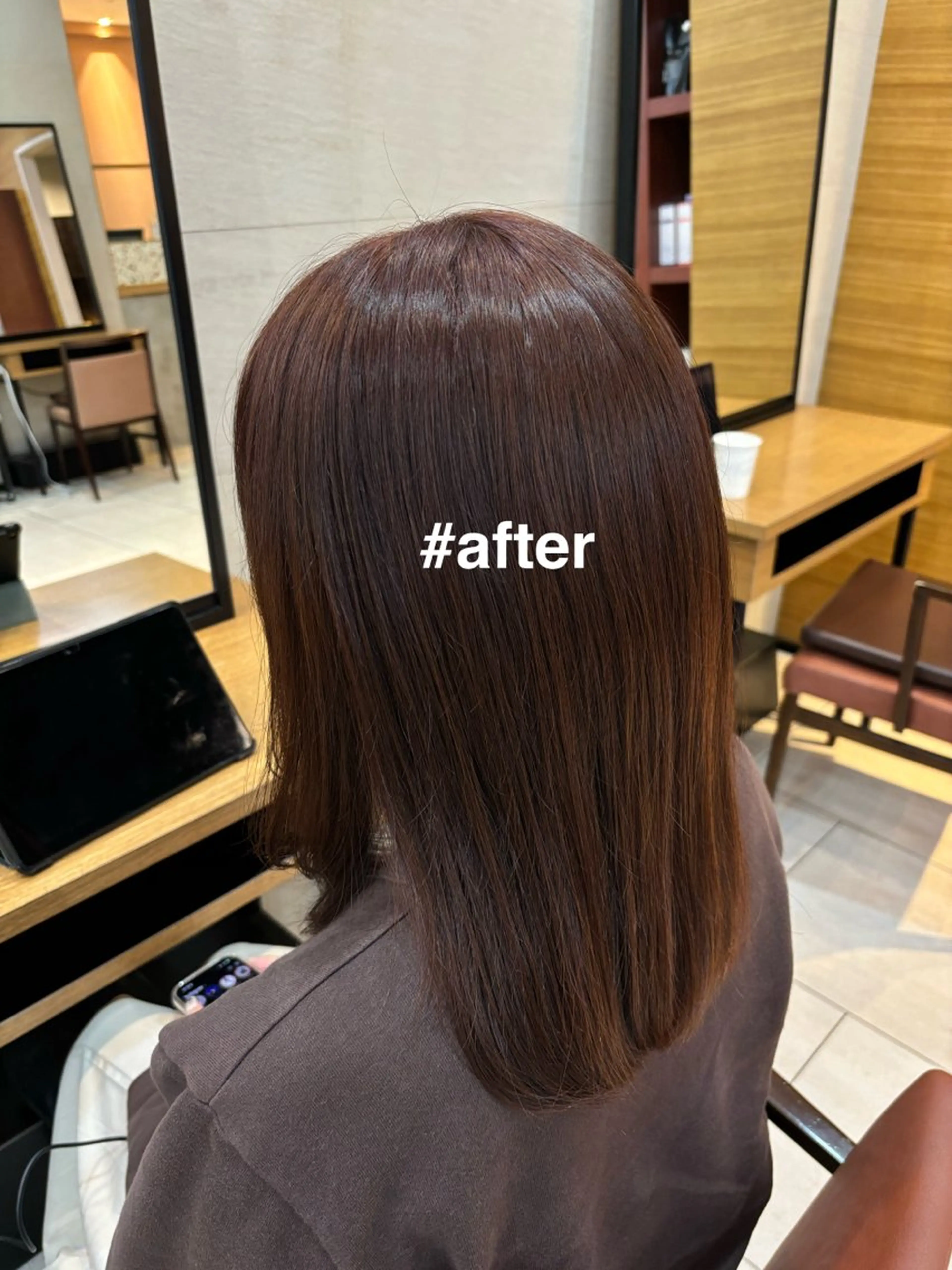 カラー ブラウンカラー ボブ/ミディアム 親しみやすさ/さくらのヘアスタイル