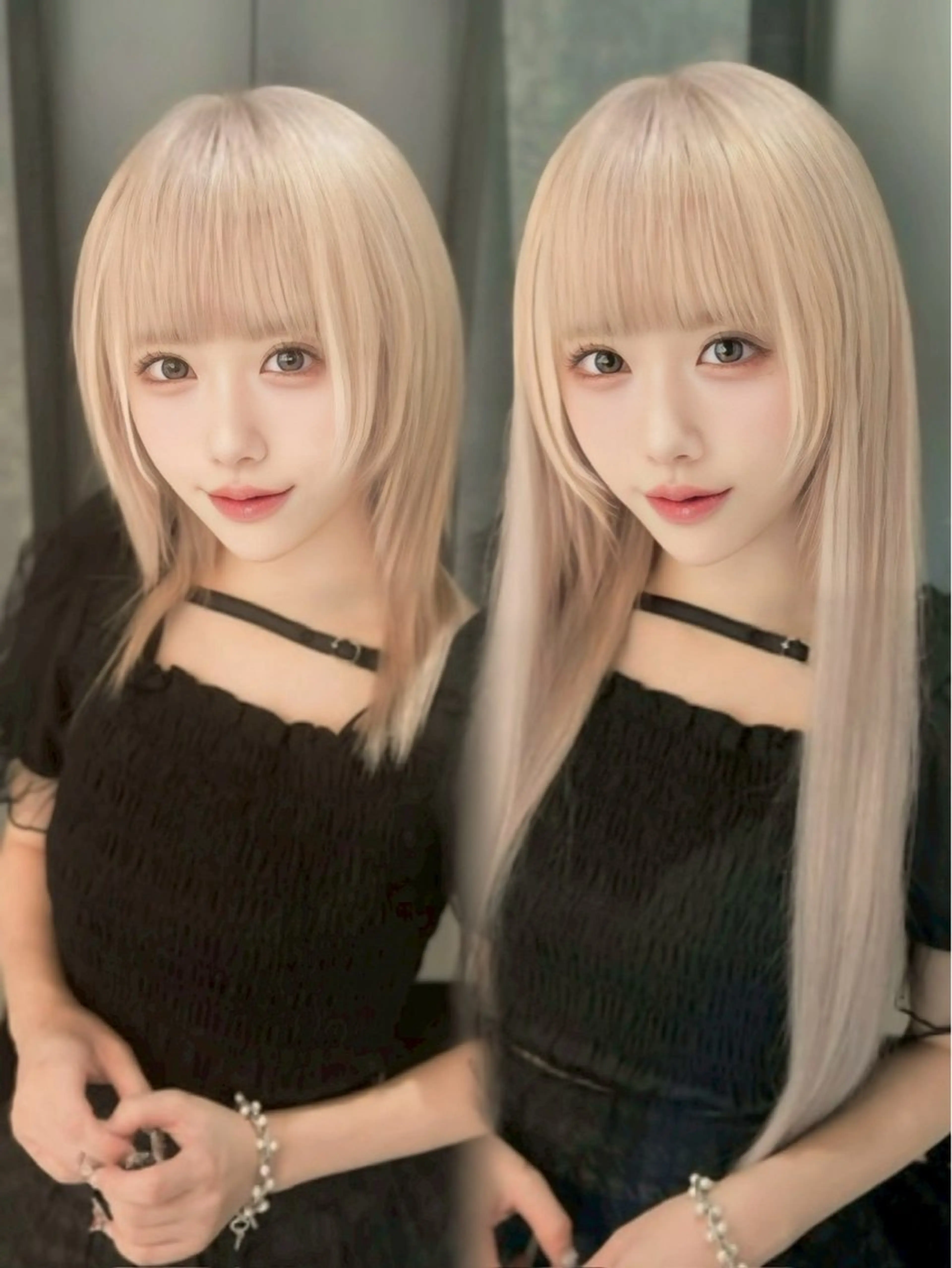 ミディアム カラー ヘアアレンジ カット エクステ 💕ブリーチ/ヘアメ 🎀YUUKAのヘアスタイル