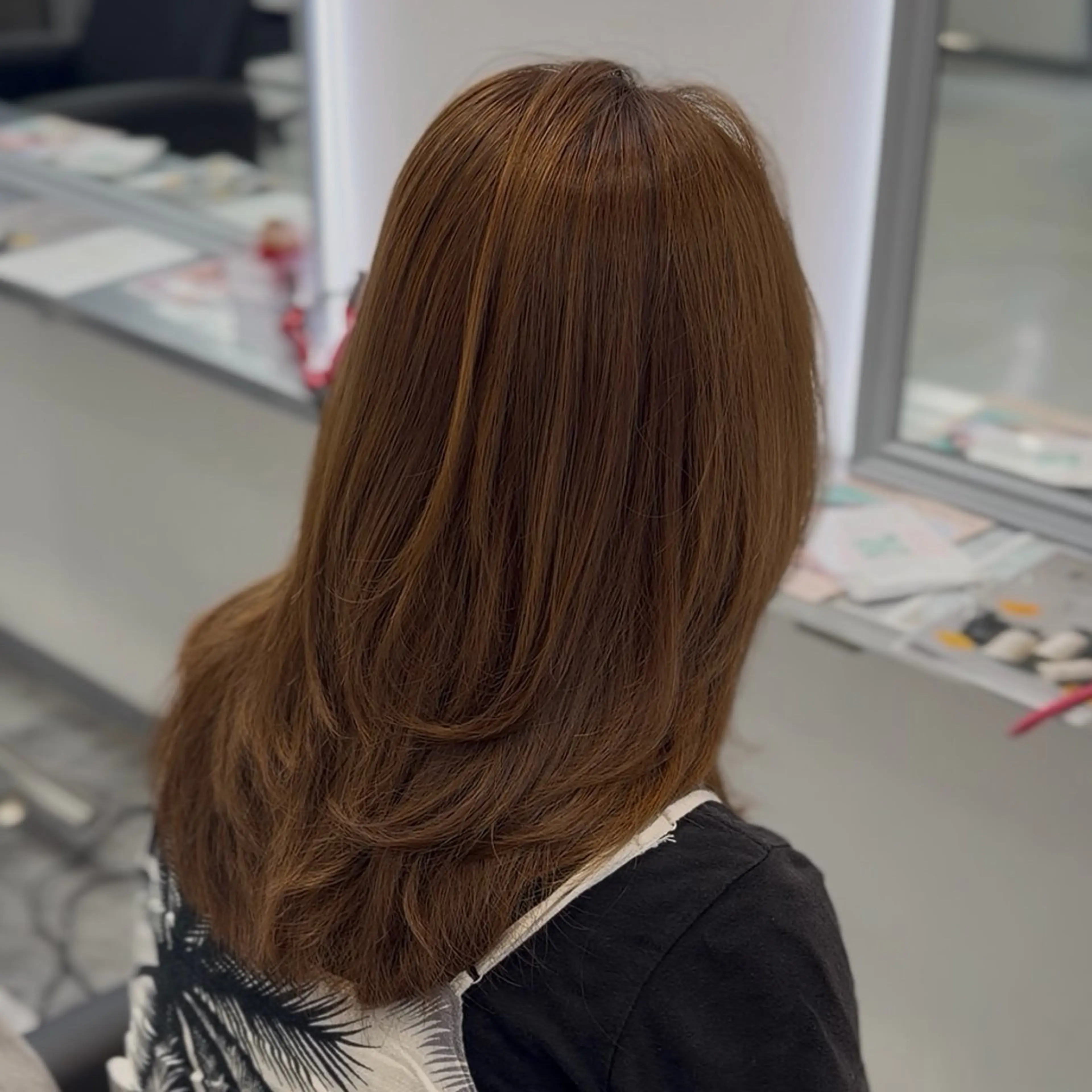 セミロング 韓国風ヘア ヘアカラー 涼星/心斎橋/ モデル募集中👑のヘアスタイル