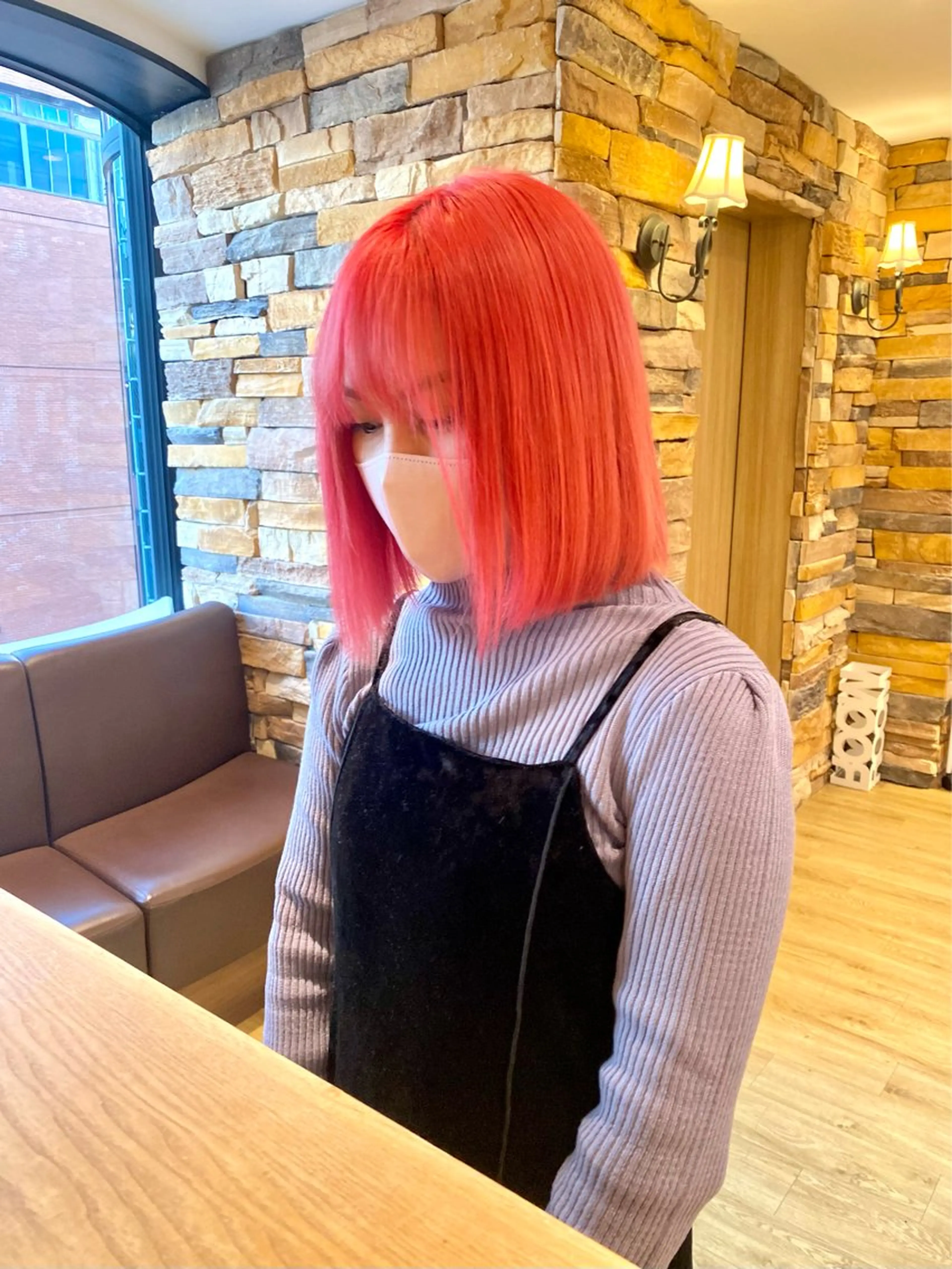 ミディアム ボブ ヘアカラー トリートメント 千 田のヘアスタイル