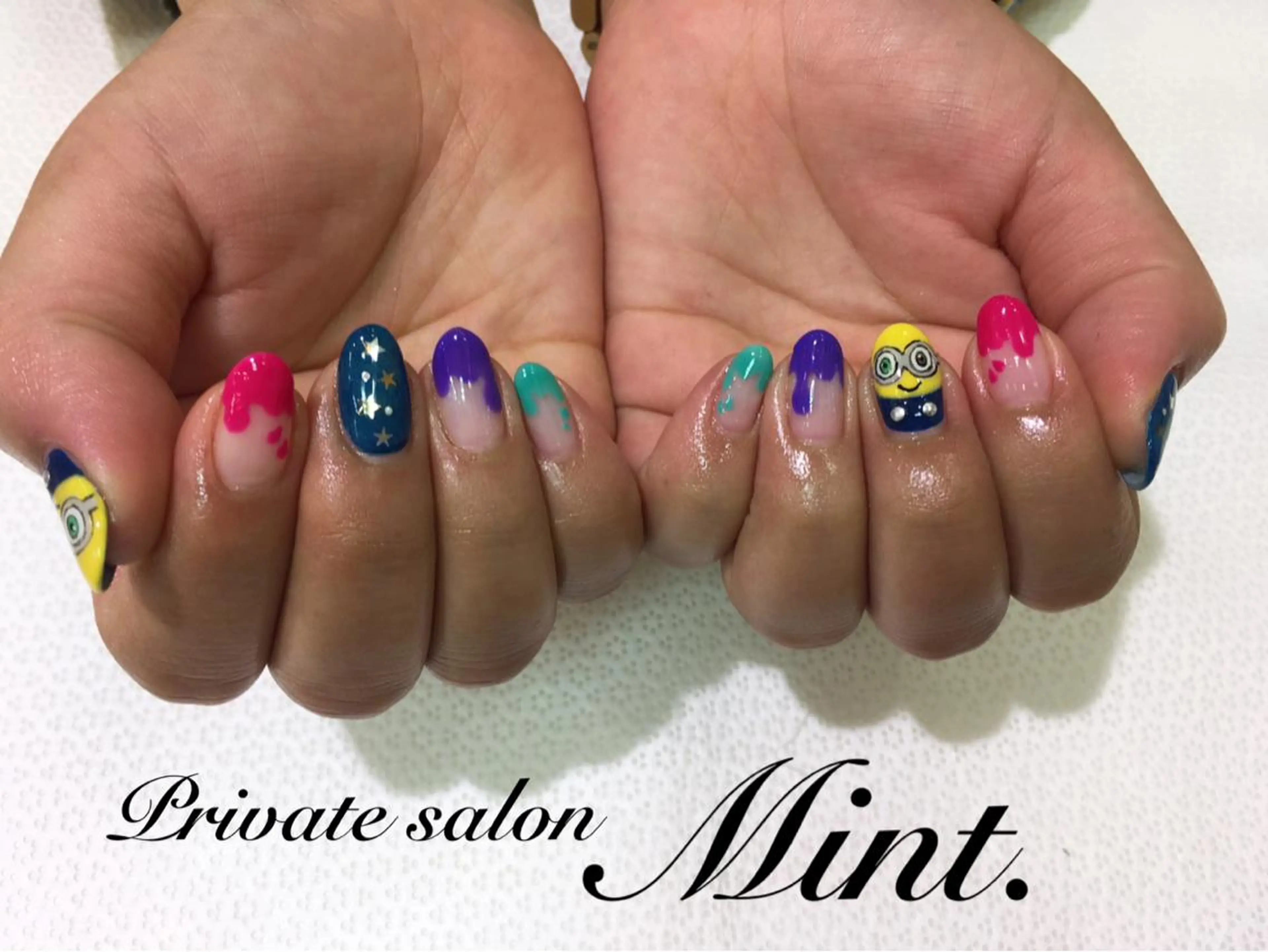 ミディアム ネイル アートネイル ジェルネイル ハンドネイル Mint. nailのネイルデザイン