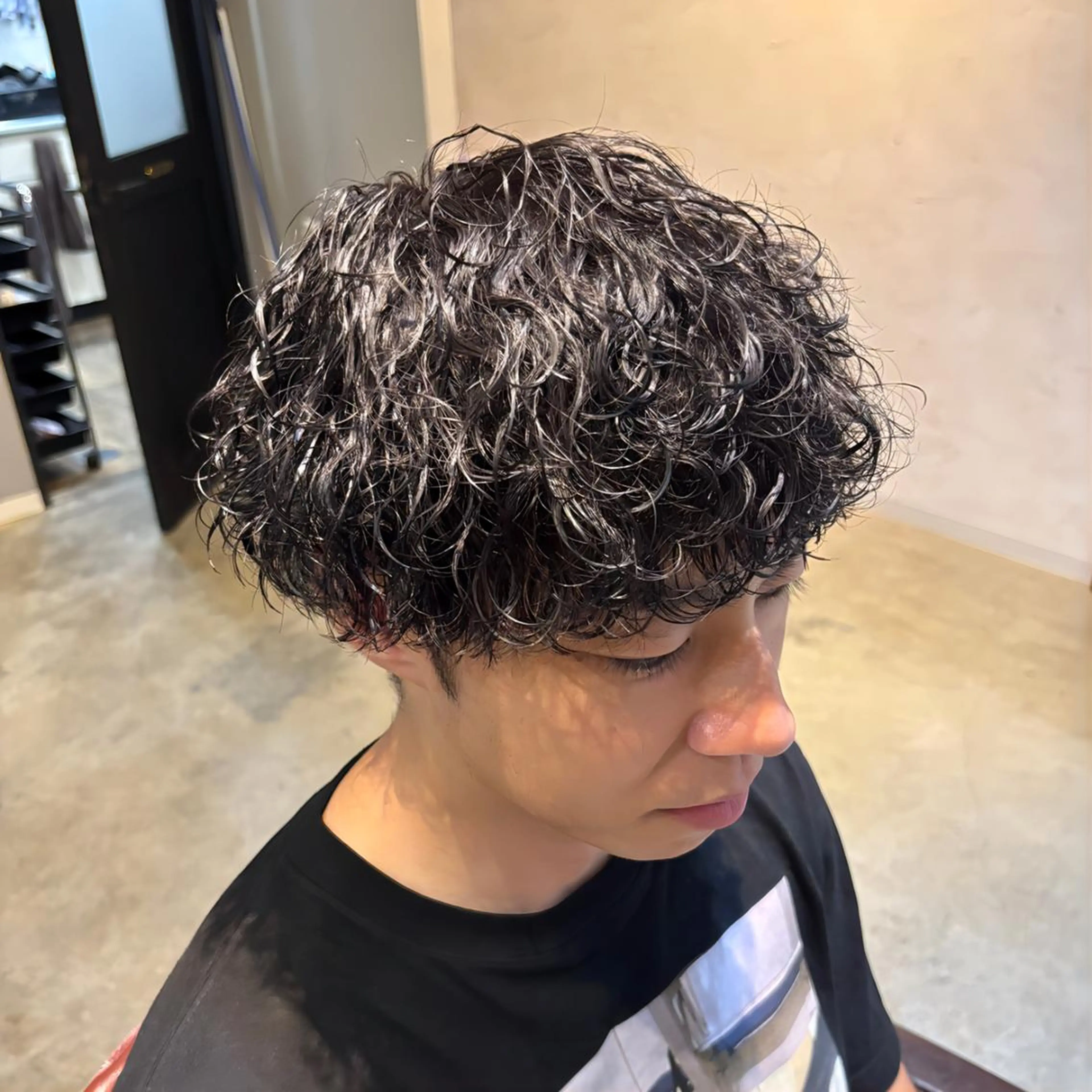 ミディアム カット パーマ ONE.STOP. LABO/メンズのヘアスタイル