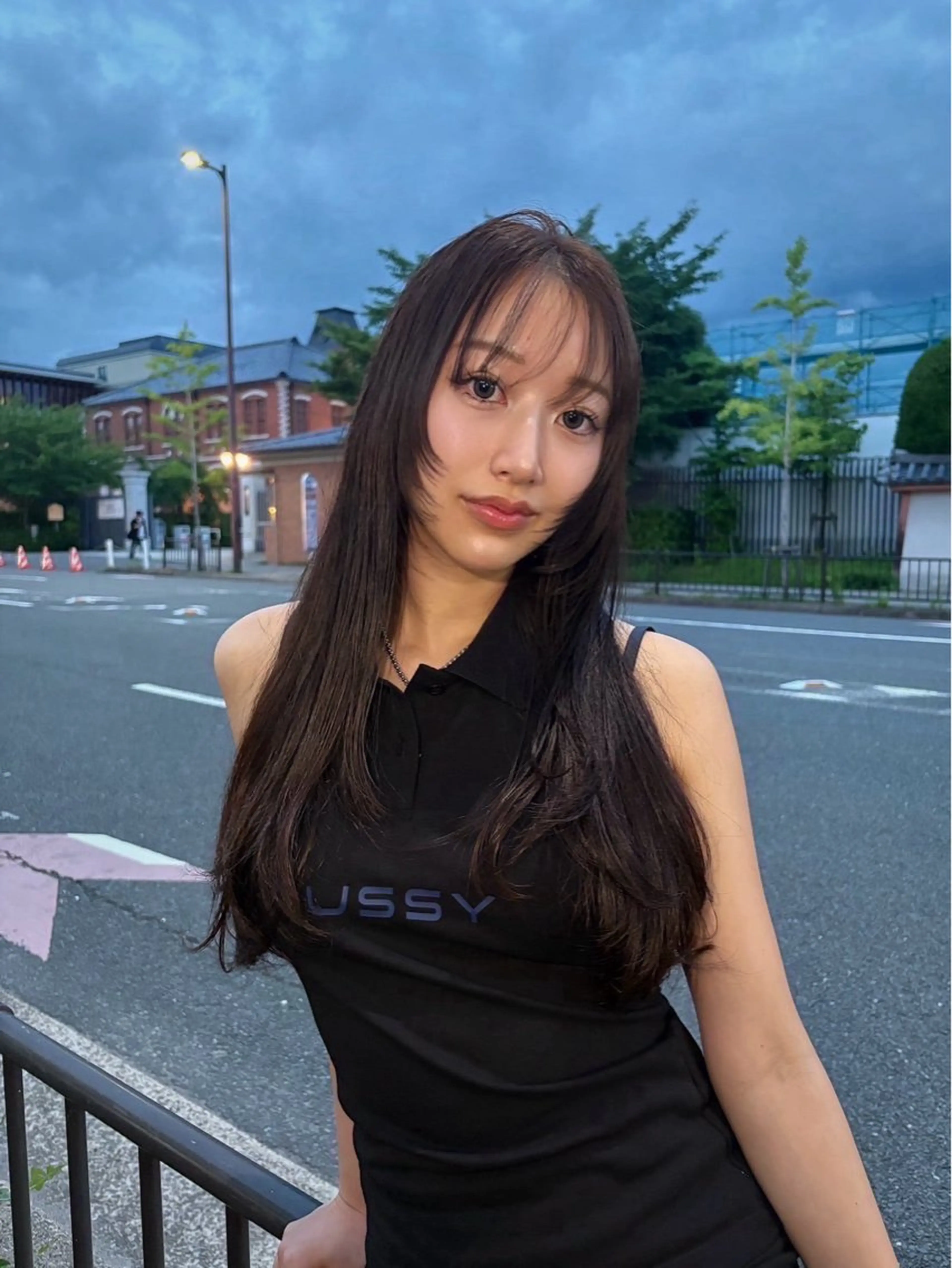 ロング 顔周りカット レイヤーカット 森口 誠斗のヘアスタイル