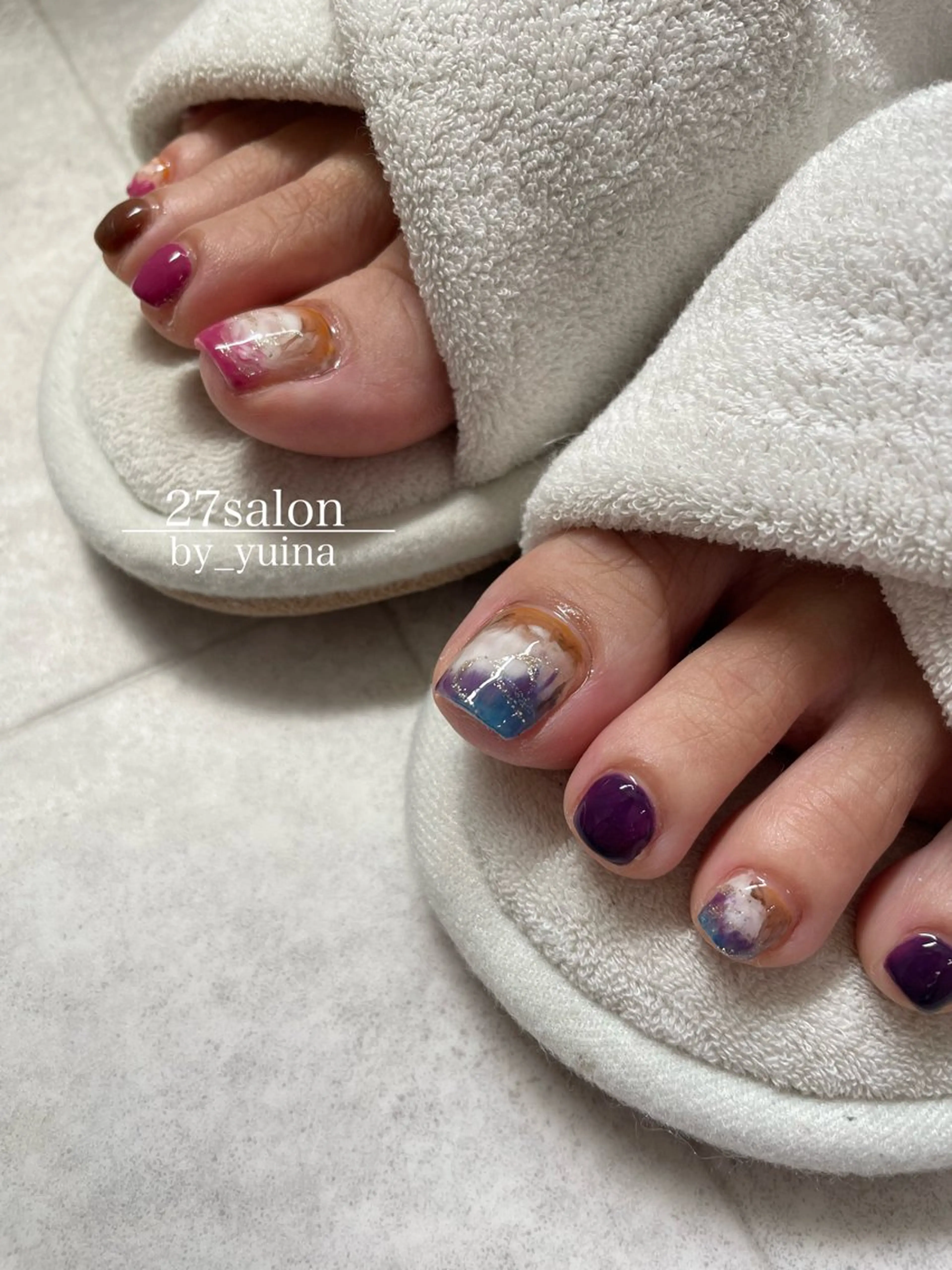 ネイル フットネイル 27salon yuinaのネイルデザイン