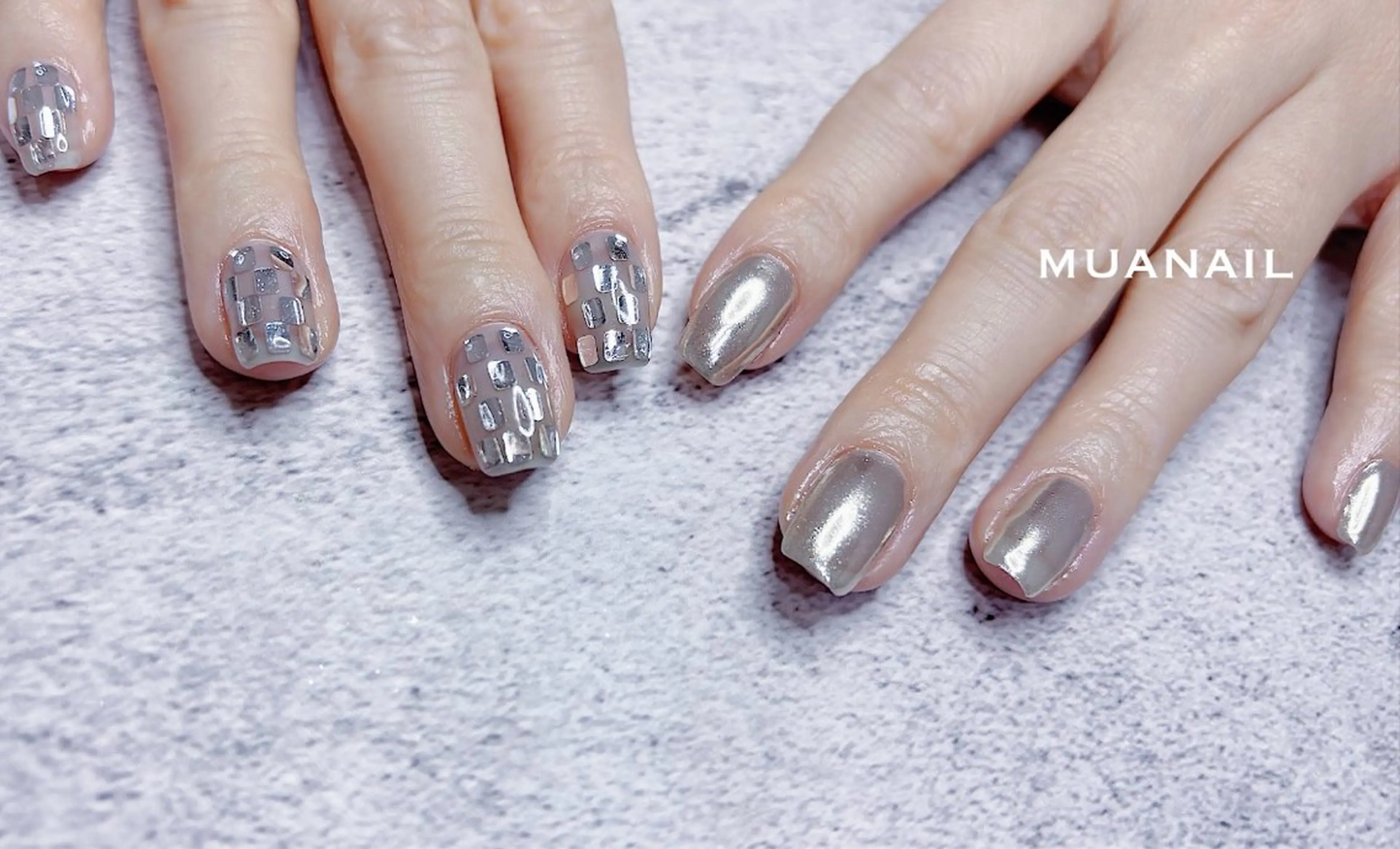 ネイル ミラーネイル ハンドネイル mua nail mikiのネイルデザイン