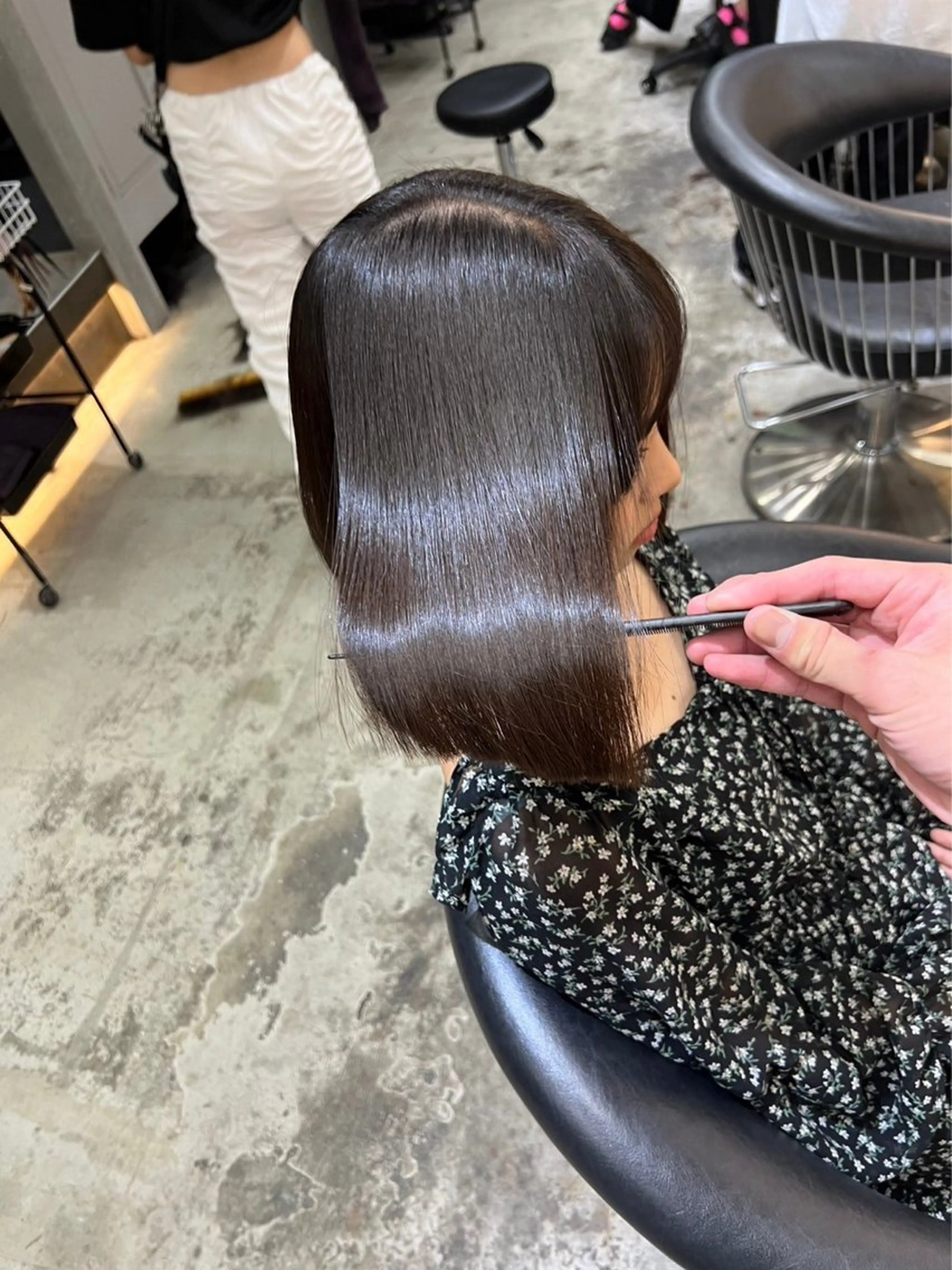 ショート パーマ 縮毛矯正 カット ヘアカラー 縮毛矯正 トリートメント ブリーチ特化 梅田本多翔のヘアスタイル