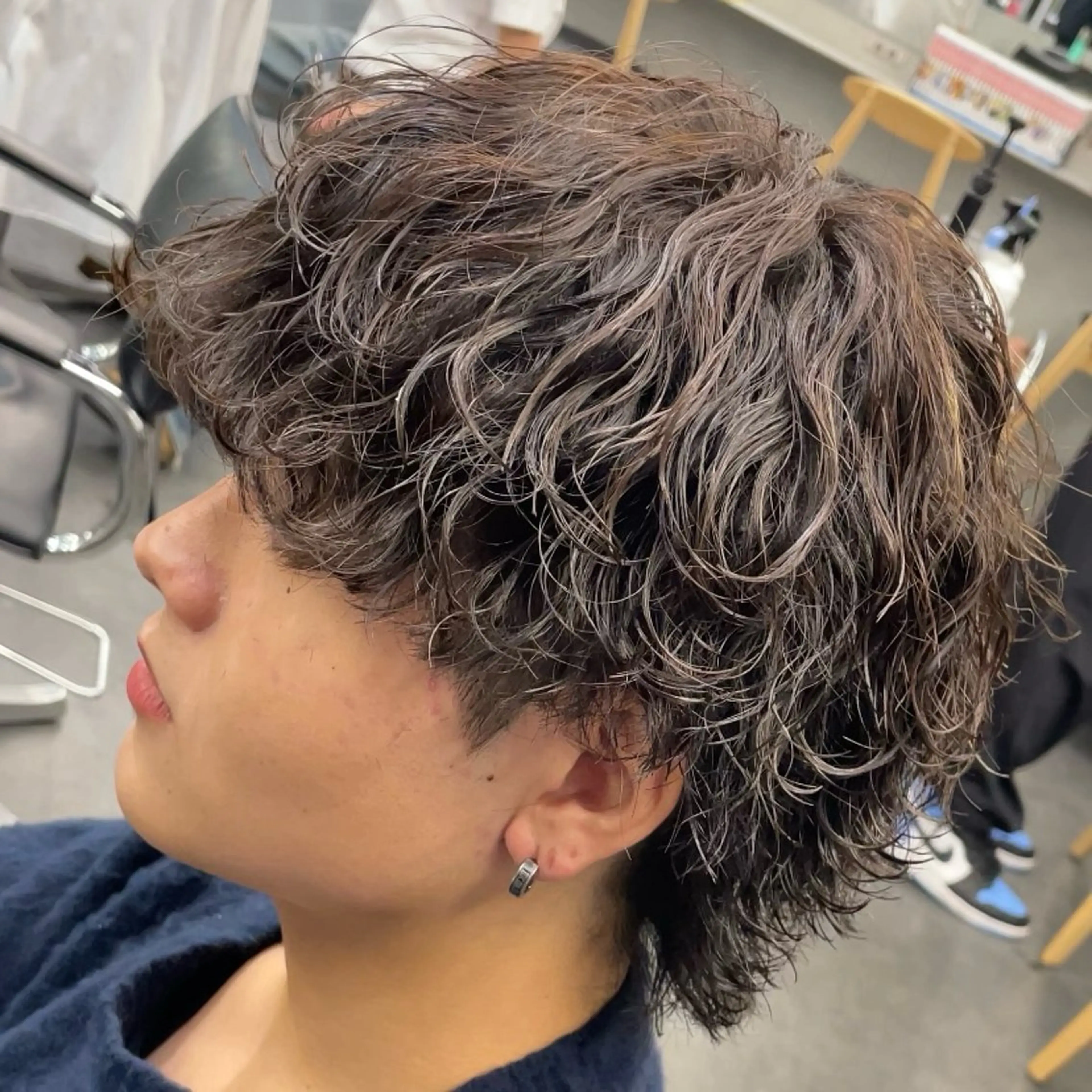 ミディアム パーマ ヘアアレンジ メンズ fifth 石川 凪のヘアスタイル