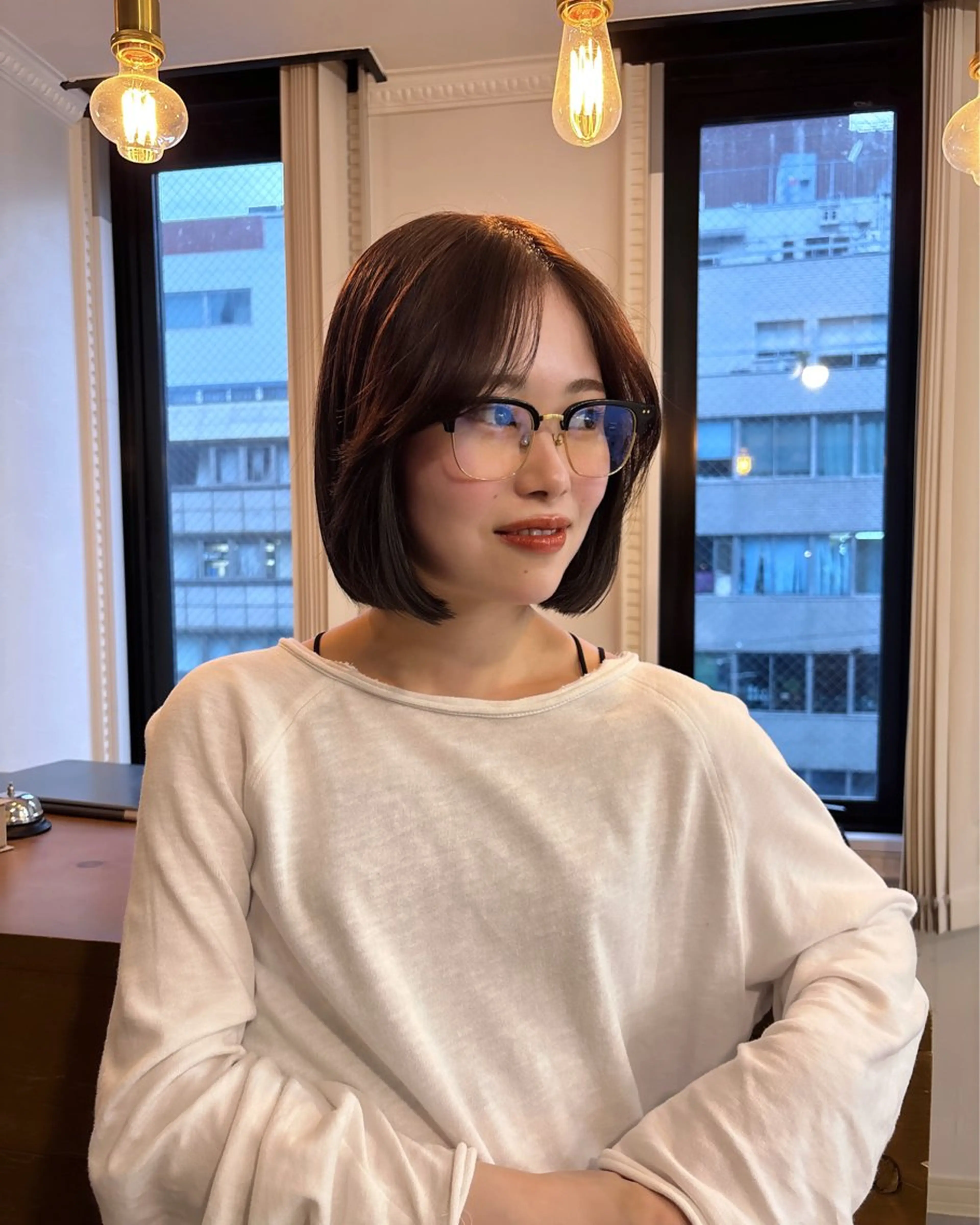 ショート カット ヘアカラー 南堀江レイヤーカット MIKU🍒のヘアスタイル