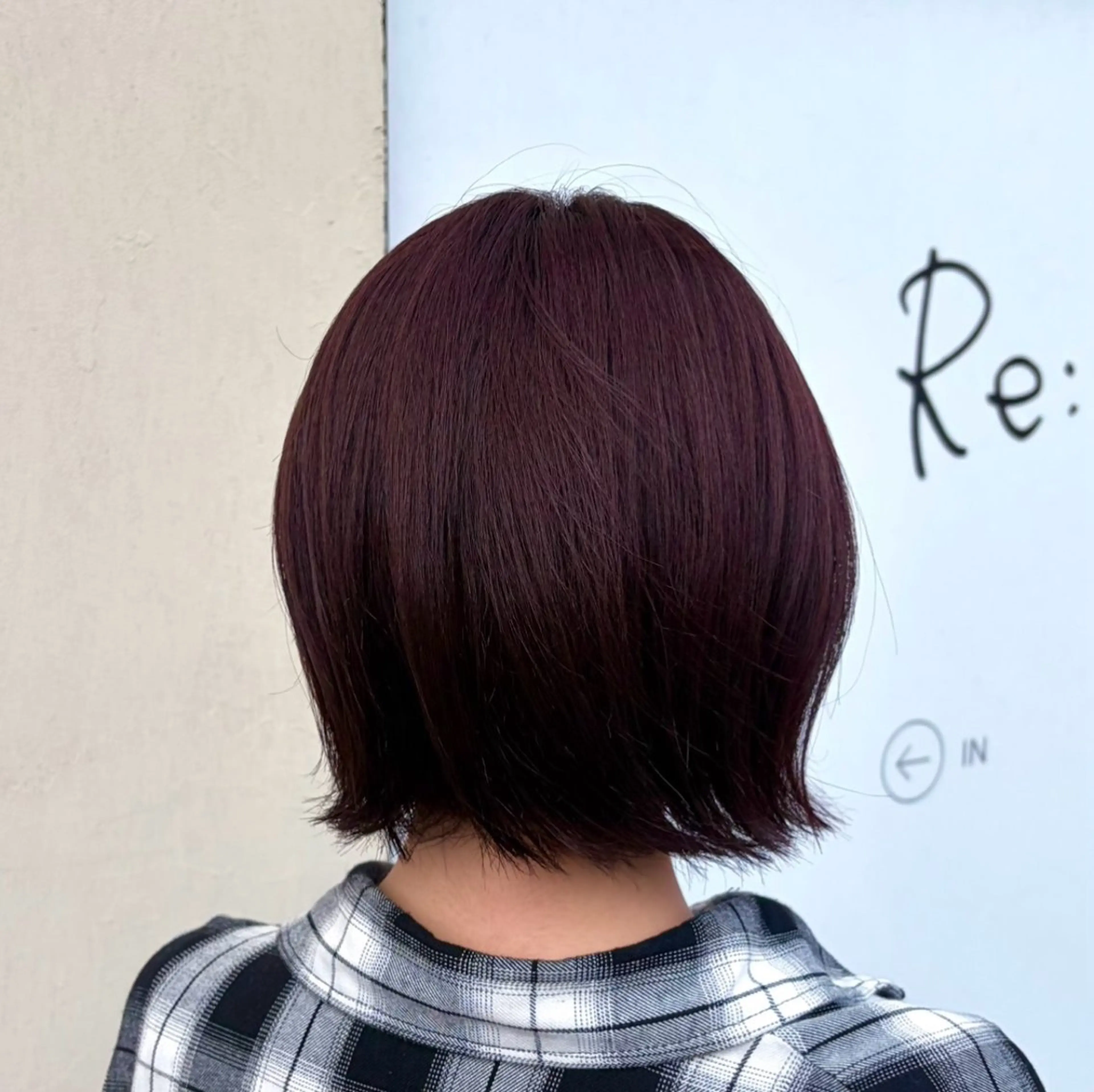 ショート ボブ カット ヘアカラー トリートメント Re:nk kotoneのヘアスタイル