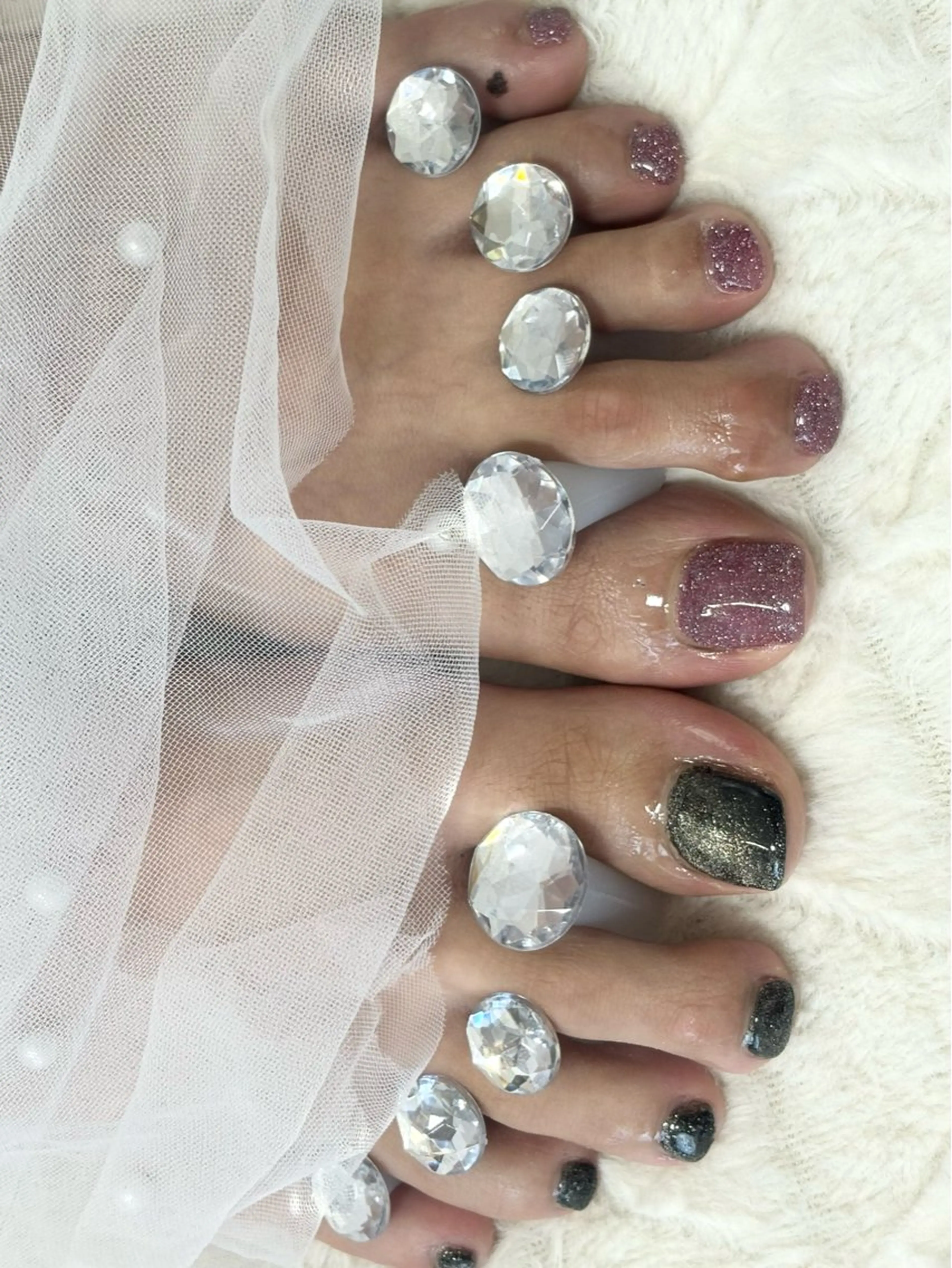 ネイル フラッシュネイル ラメ(グリッター) マグネットネイル nail salon はるりのネイルデザイン