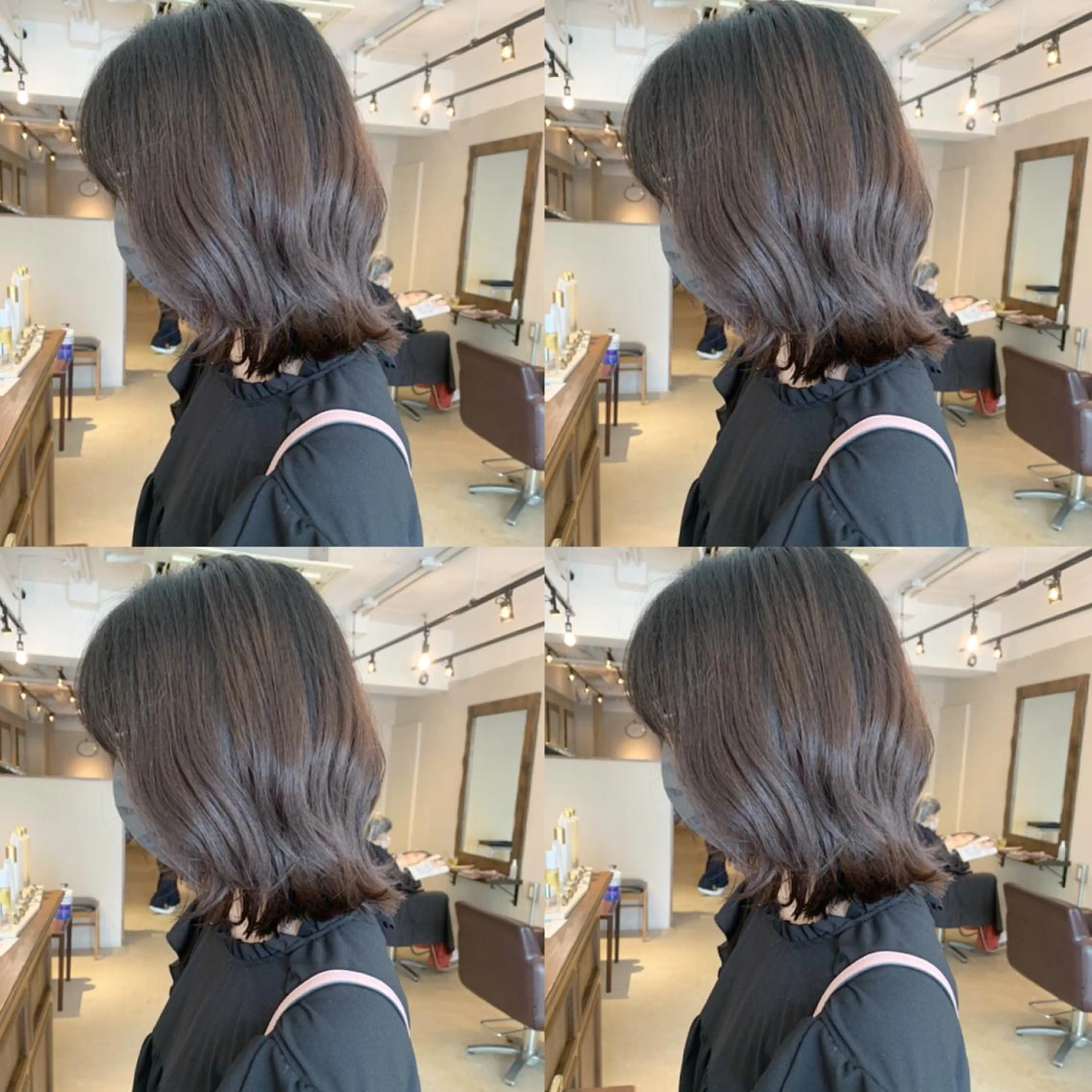 ミディアム カラー 透明感/オリーブ/ グレージュ/YUKAのヘアスタイル