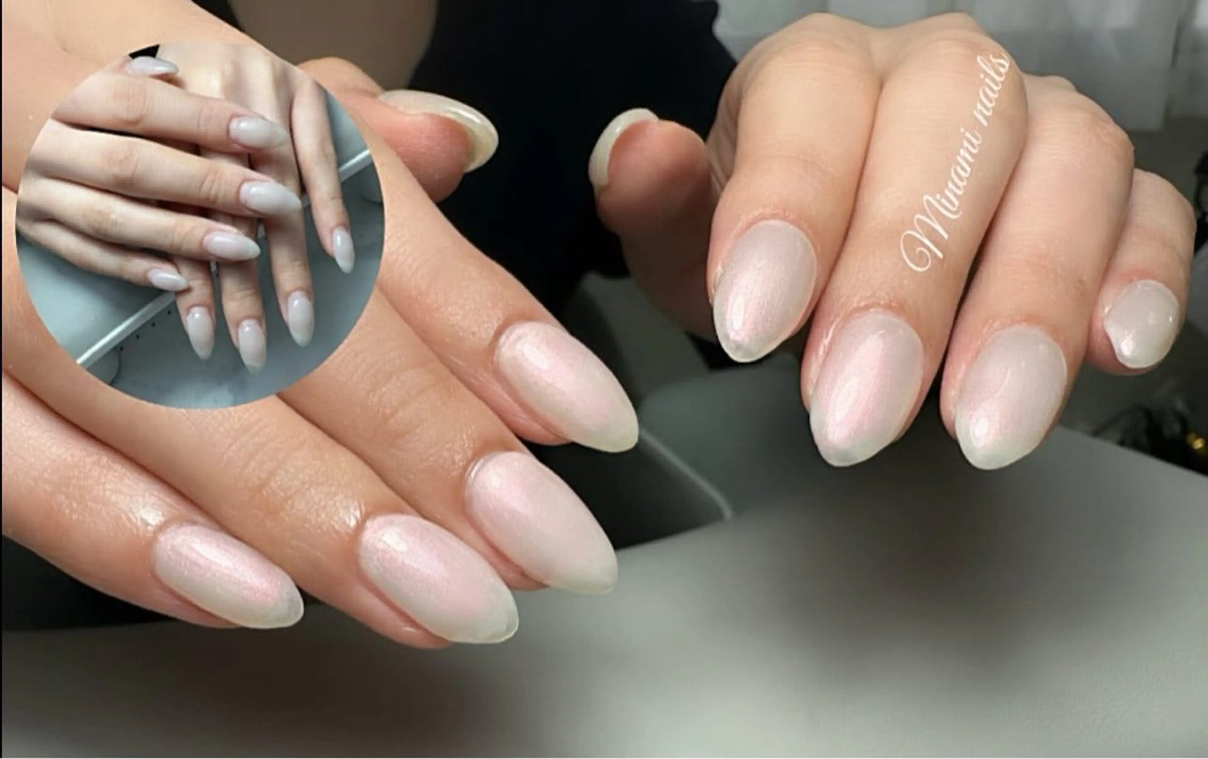 ネイル アートネイル オーロラネイル ガーリー キラキラネイル 韓国ネイル Minami Nailsのネイルデザイン