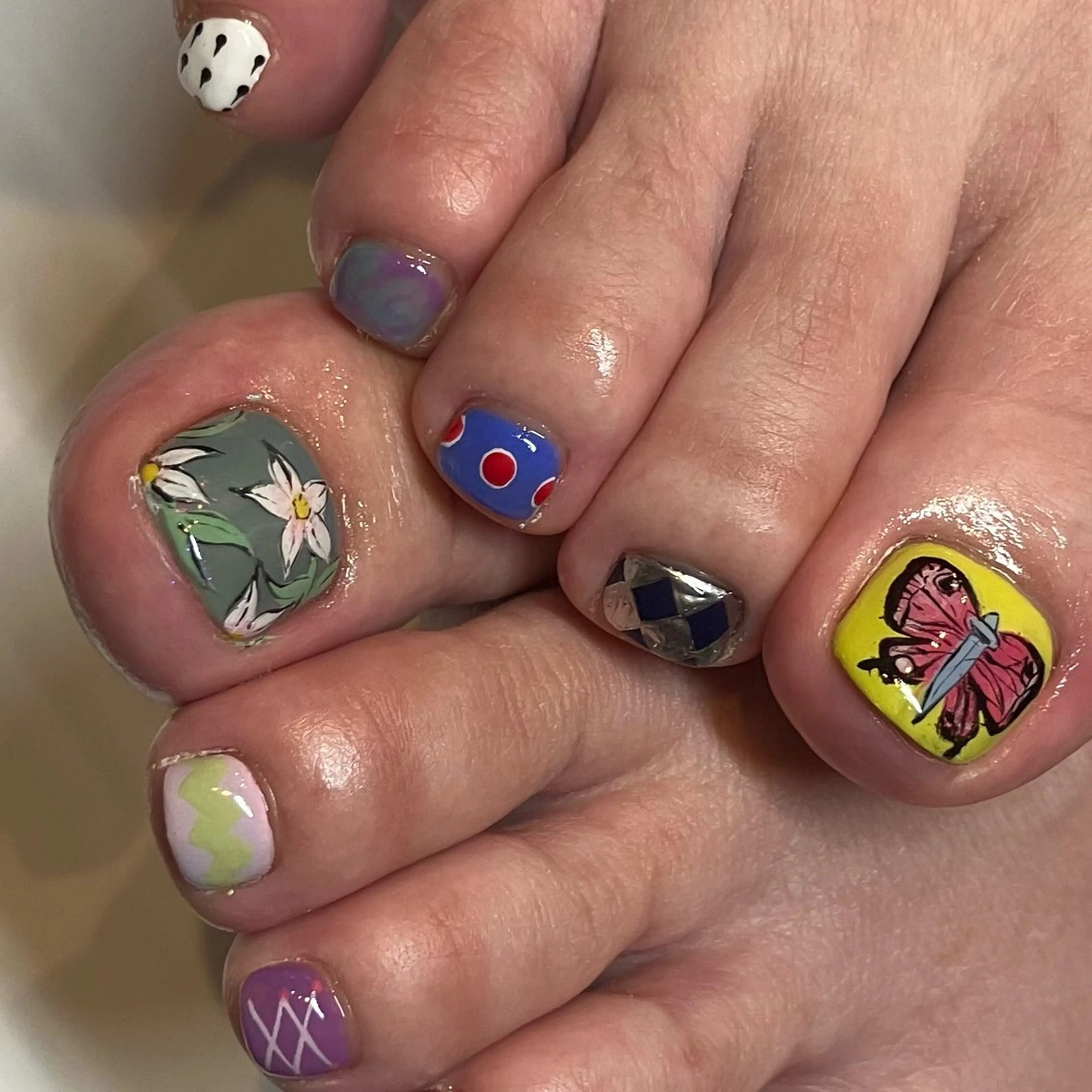 ネイル アートネイル フットネイル nail salon Manonのネイルデザイン