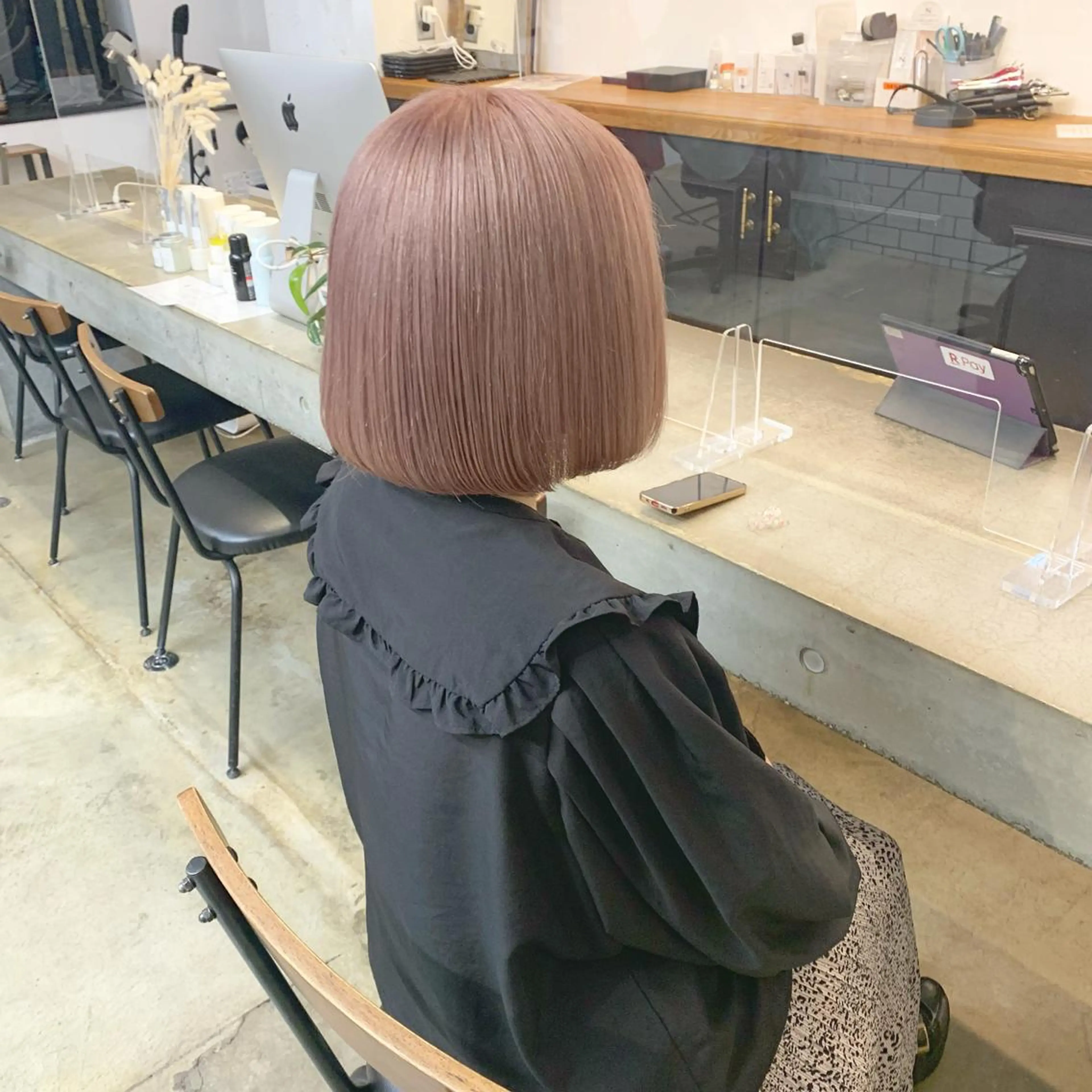 セミロング カラー ヘアアレンジ 🎀暖色カラー🎀 ♡yurika♡のヘアスタイル