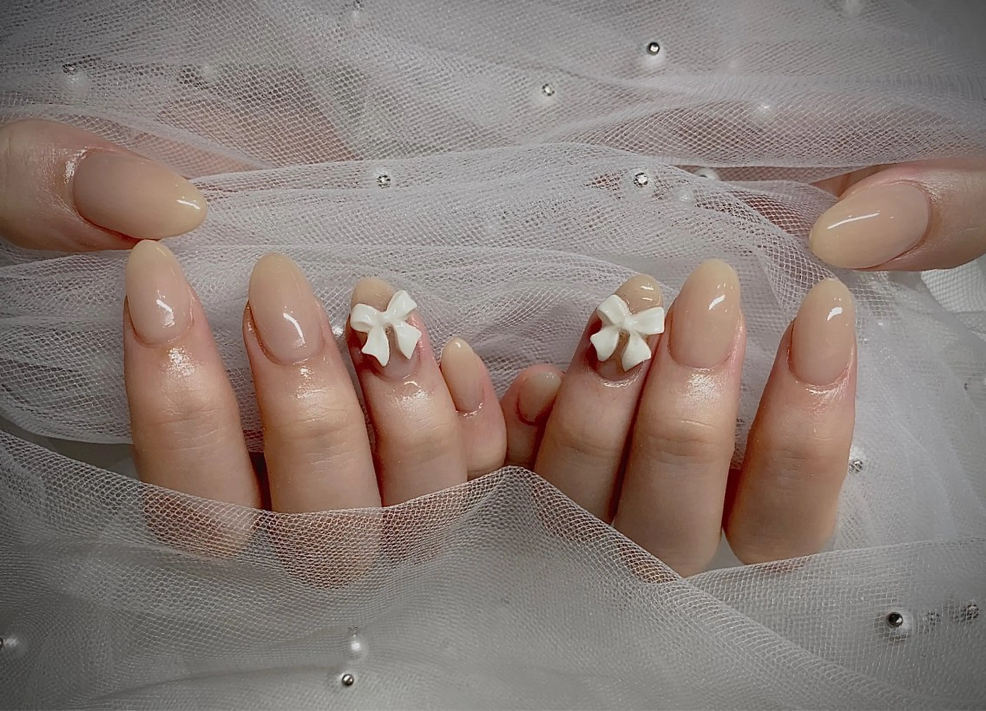 ネイル I-nailロング /ワンホン/キラキラのネイルデザイン