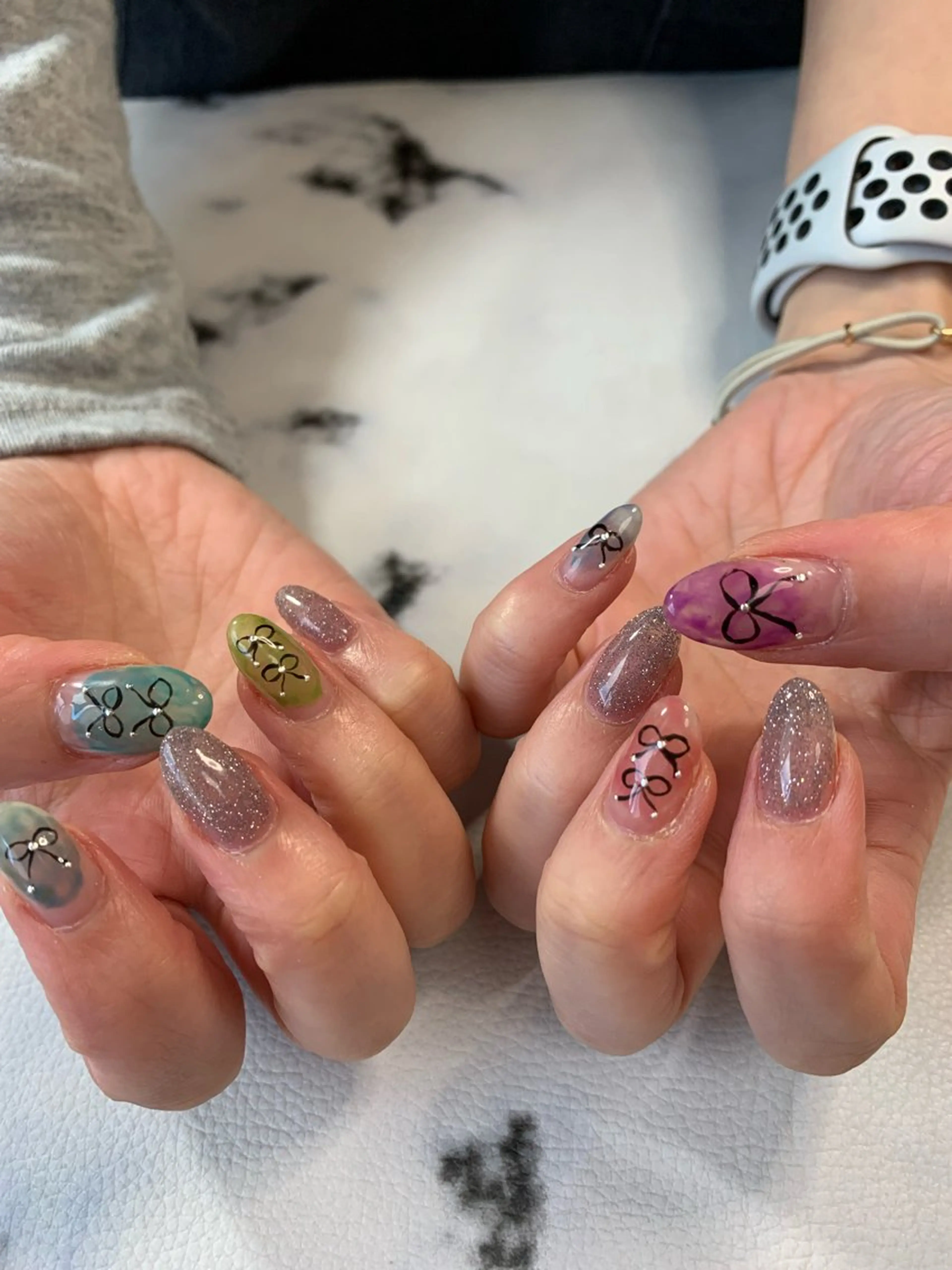 ネイル フラッシュネイル ラメ(グリッター) Coconail 恭子のネイルデザイン