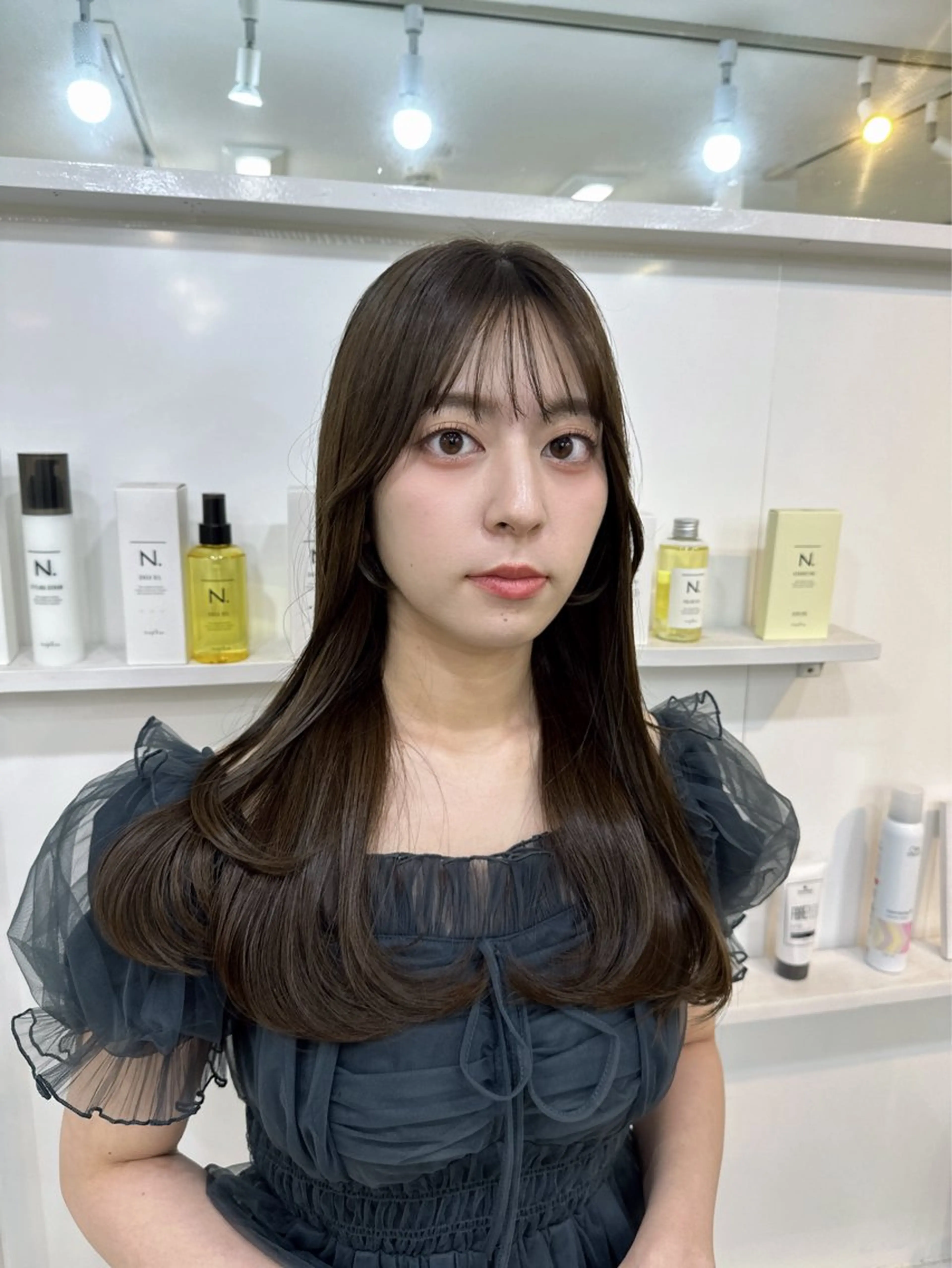 セミロング カラー 髪質改善/レイヤー ストウシンゴのヘアスタイル