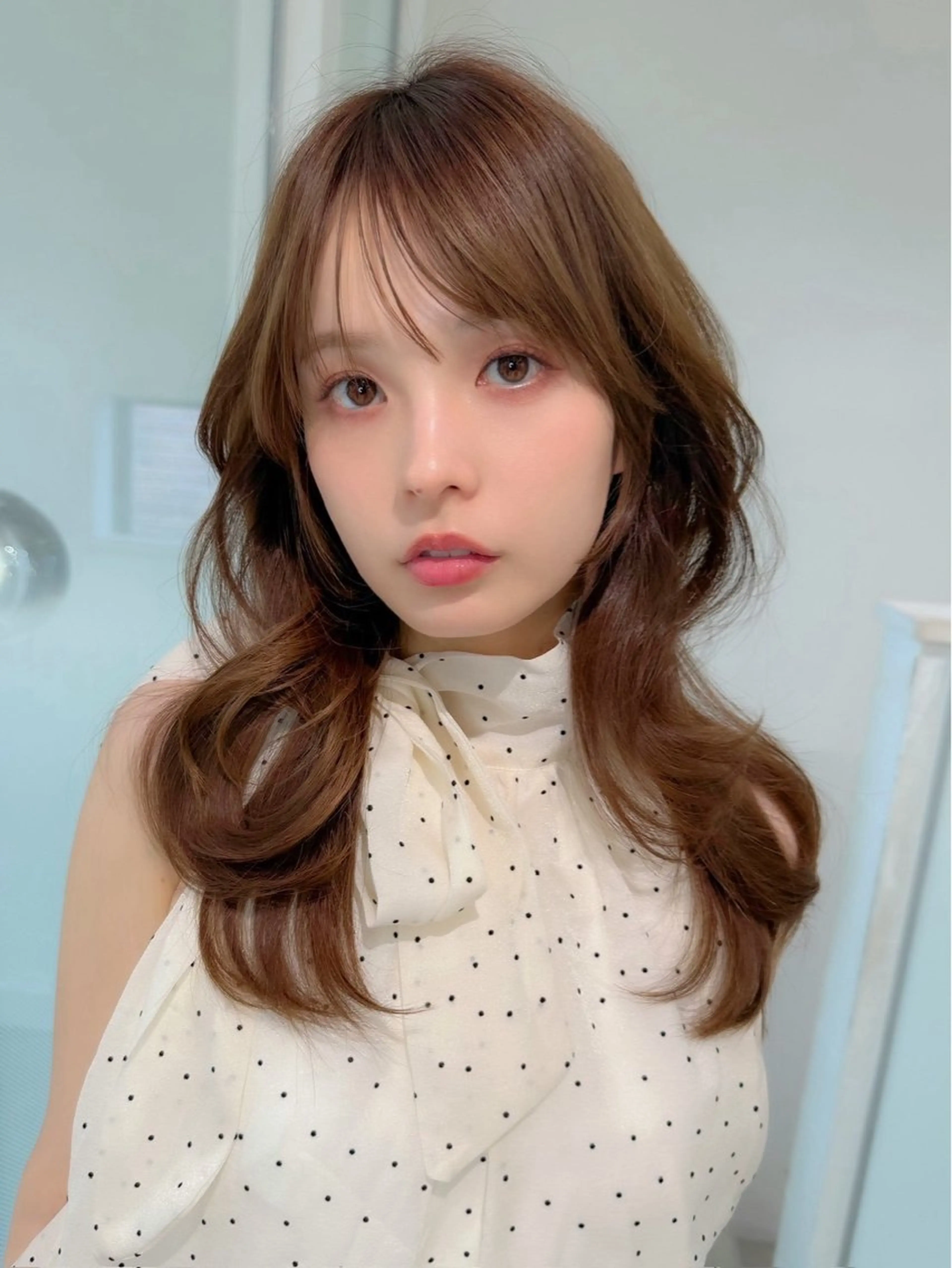 ミディアム 顔まわりレイヤー ハッシュカット レイヤーカット ウルフカット カット ヘアカラー トリートメント ヘッドスパ taiga レイヤー /髪質改善/矯正🌈のヘアスタイル