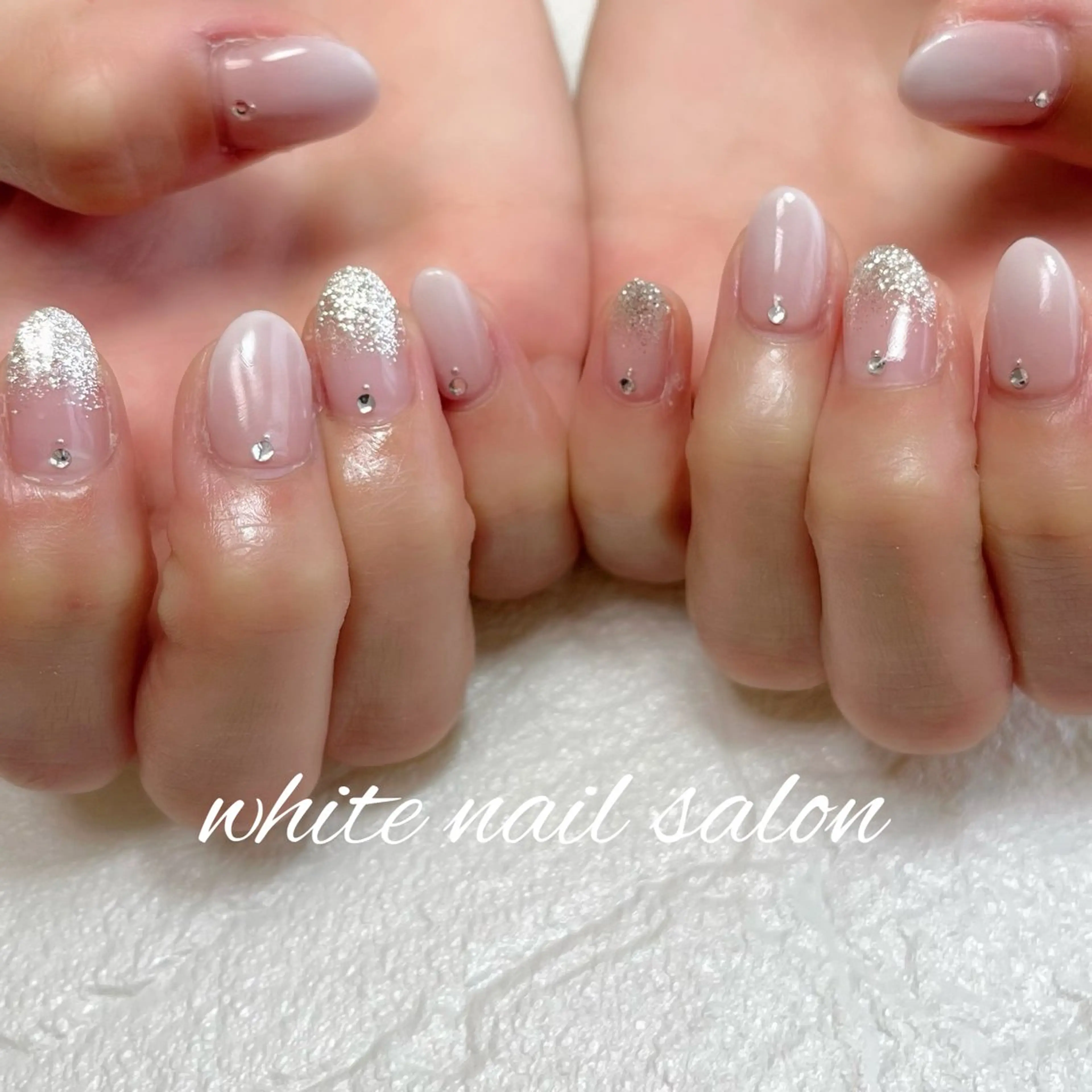 ネイル ラメ(グリッター) 持ち込み ハンドネイル white nail salonのネイルデザイン