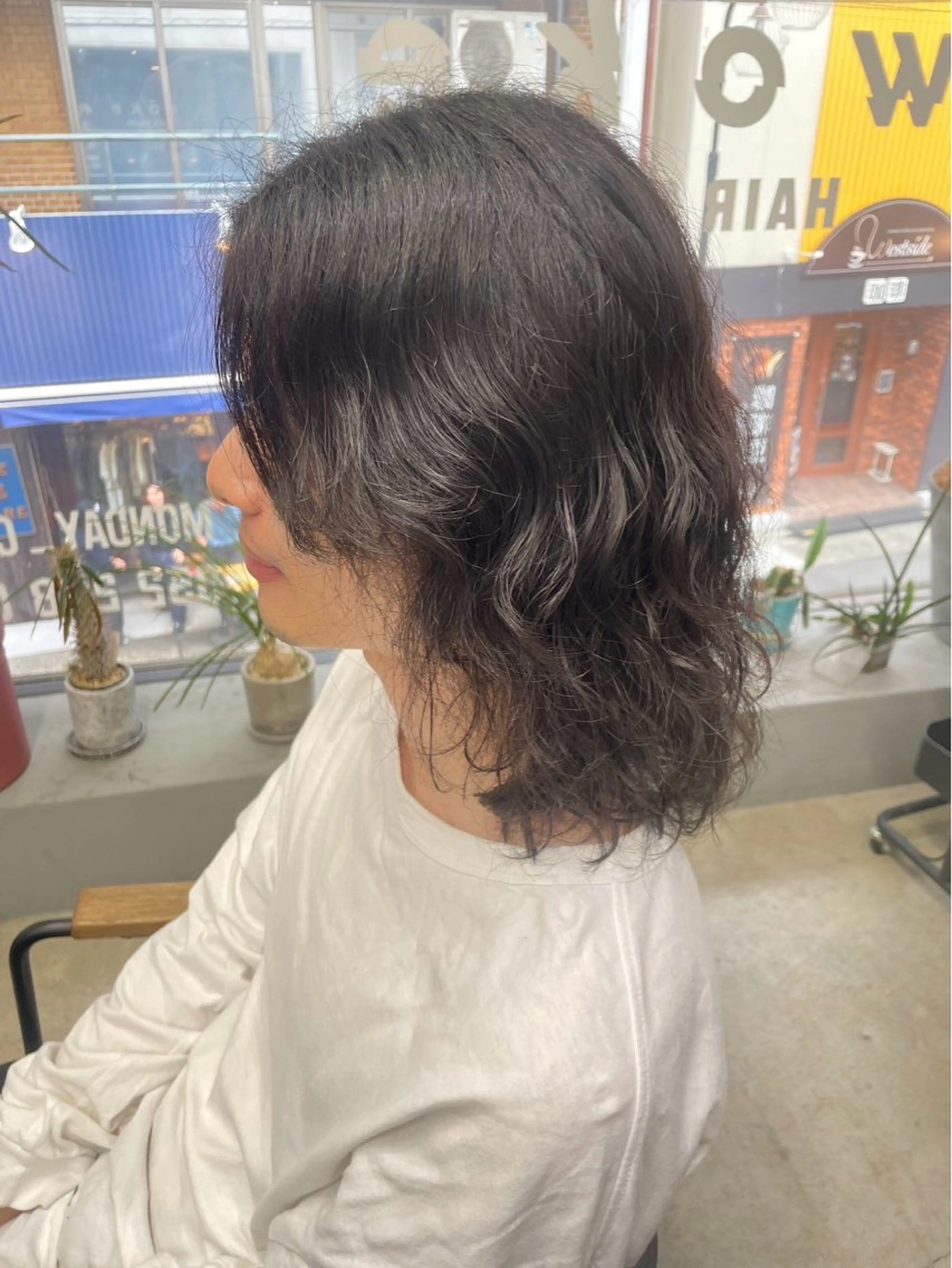 ミディアム パーマ メンズ メンズ専門サロン wokeのヘアスタイル