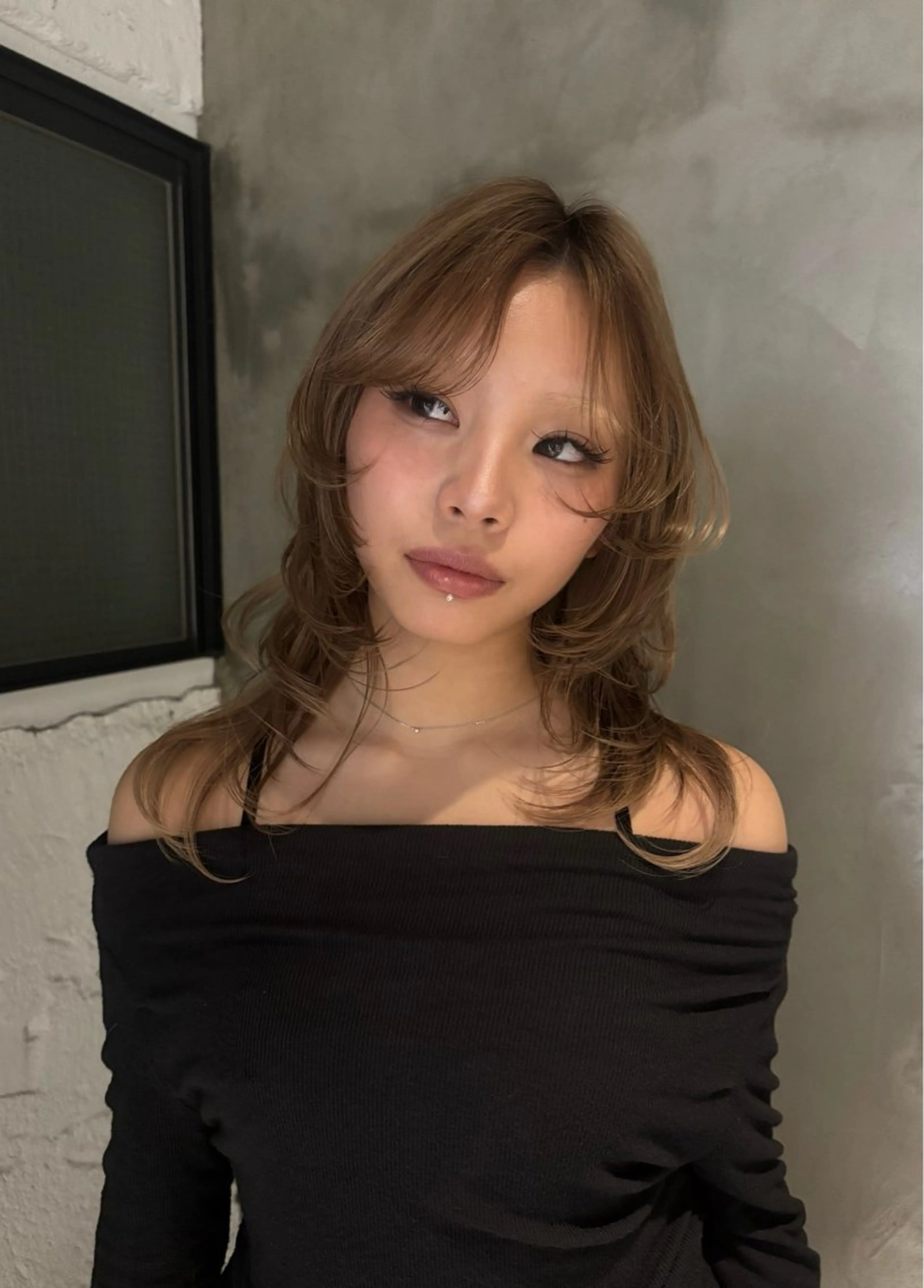 セミロング 艶カラー🎀メンズ カットasunaのヘアスタイル