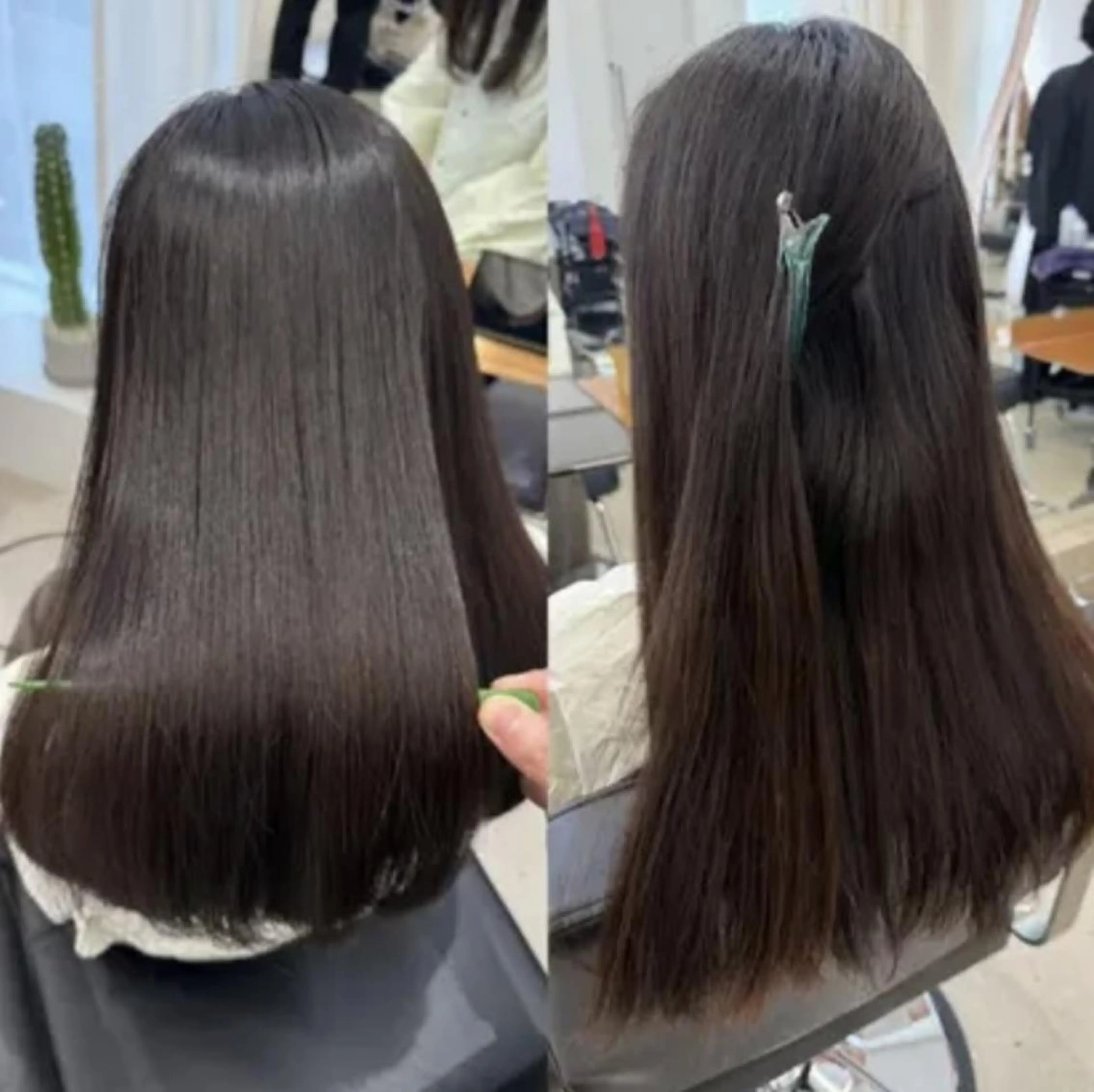 ロング パーマ カット 縮毛矯正 トリートメント 中韓🇨🇳🇰🇷 トレンド＆髪質改善のヘアスタイル