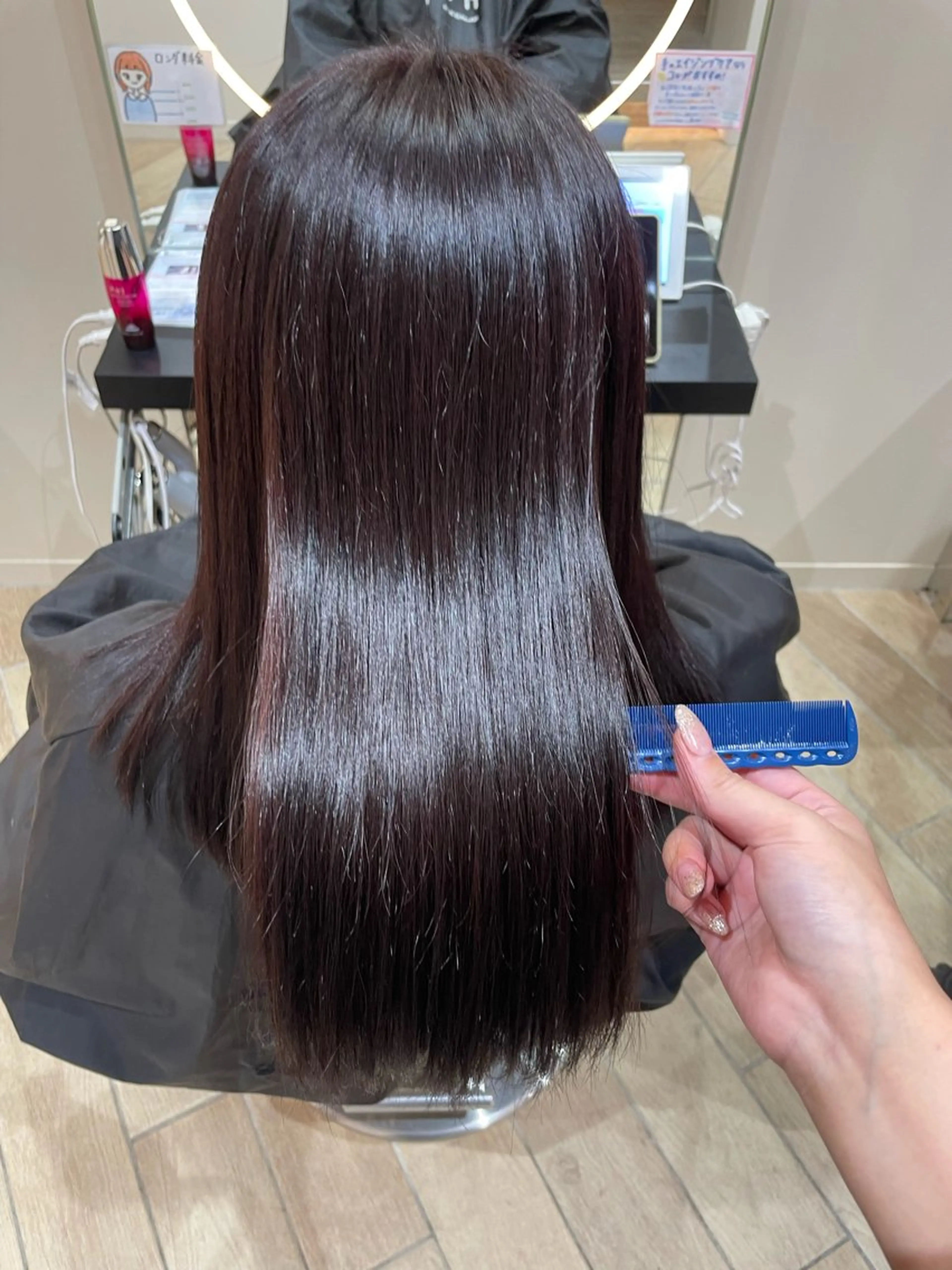 セミロング カラー ヘアカラー 縮毛矯正 艶髪/ハイトーン ️🫧rino🫧のヘアスタイル