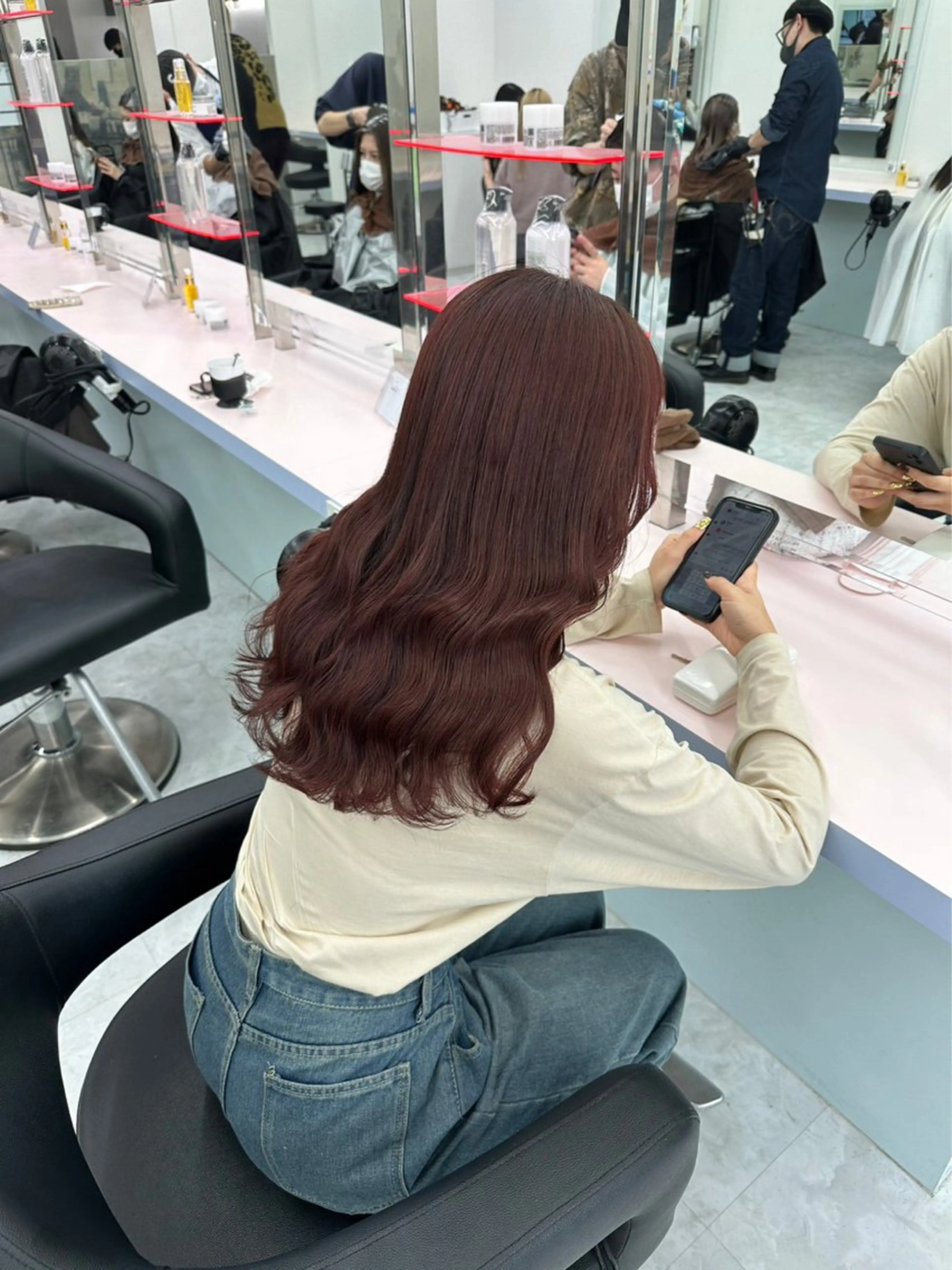 セミロング カラー パーマ ヘアアレンジ メンズ 🤍透明感カラー🤍 似合わせ🤍AINEのヘアスタイル