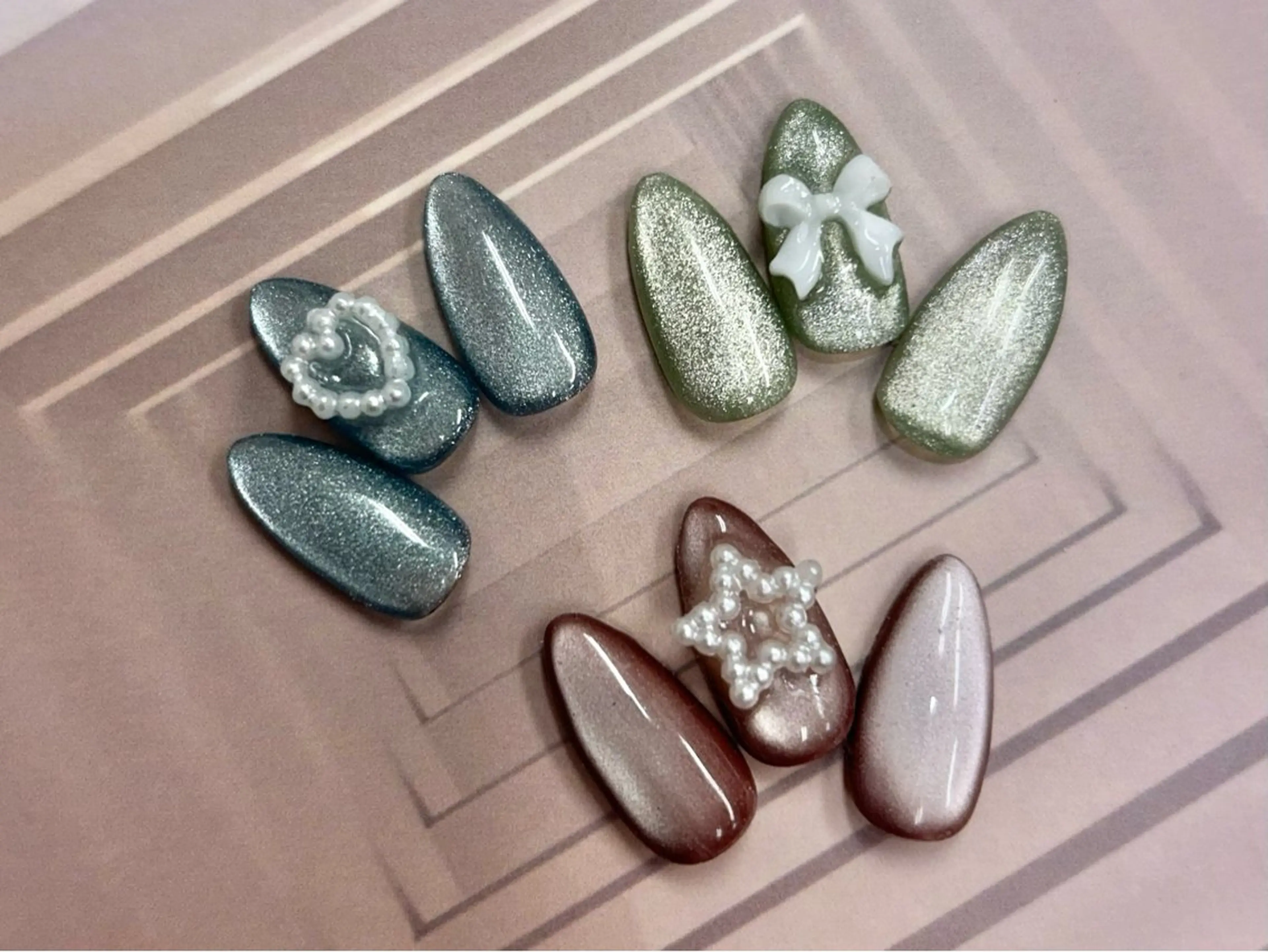 【他店オフ有】Jr.ネイリストコース☆韓国パーツとマグネットのトレンドネイル7200→4800(スカルプオフは別途料金)の写真