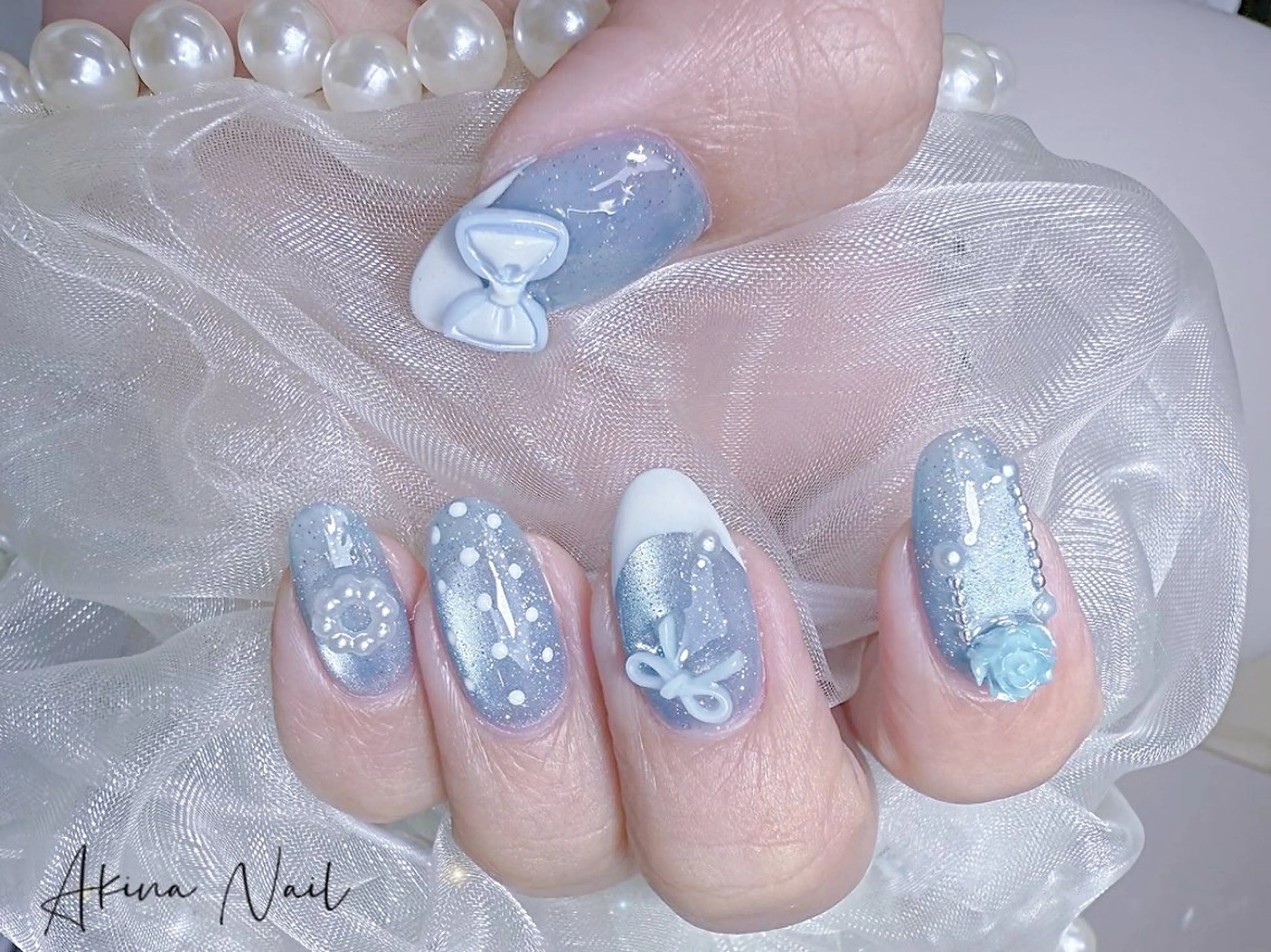 ネイル ハンドネイル Akina Nail🎀✨のネイルデザイン