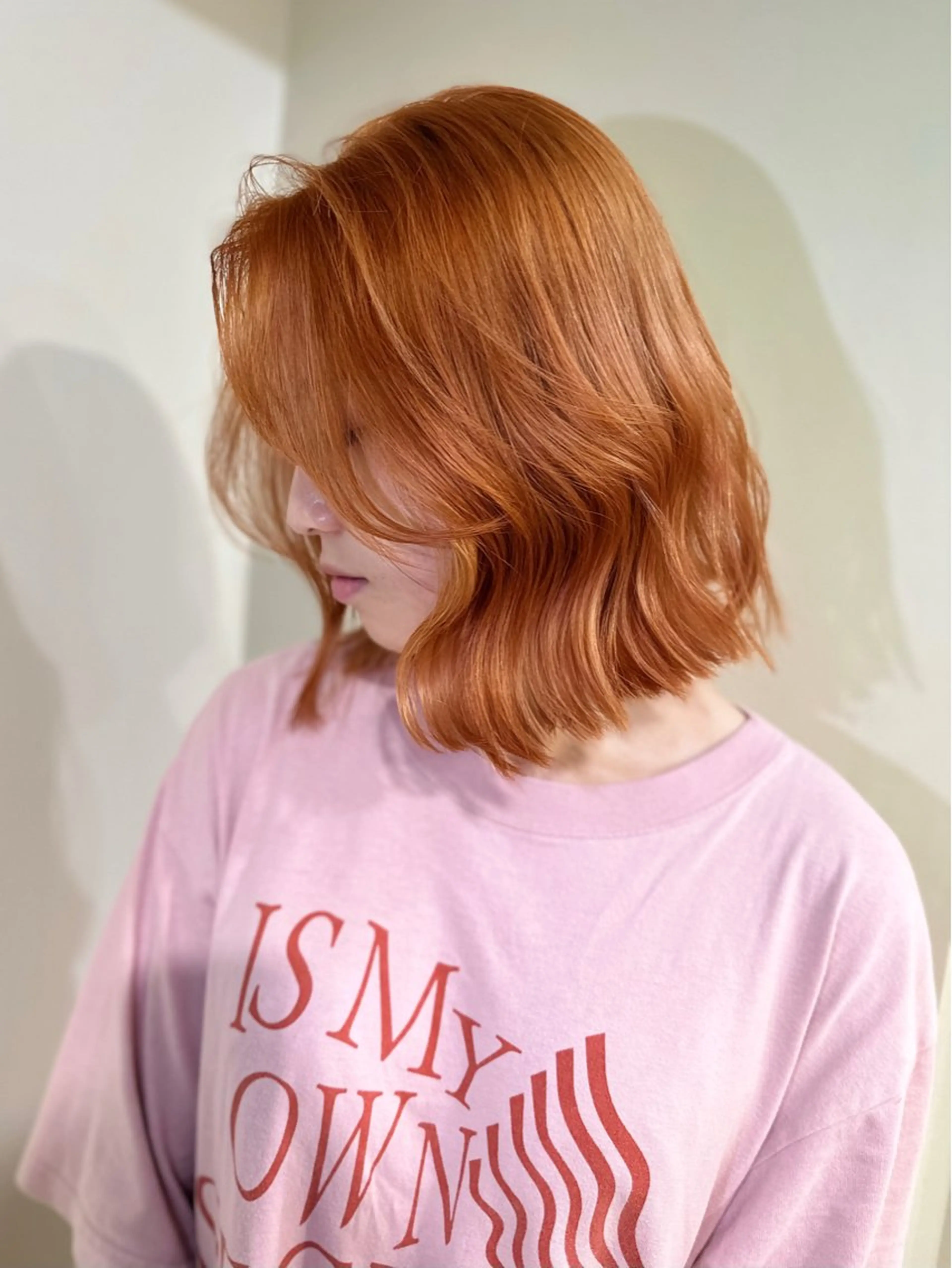 ミディアム カラー カット ヘアカラー ブリーチなしベージュ カラー✨Takeのヘアスタイル