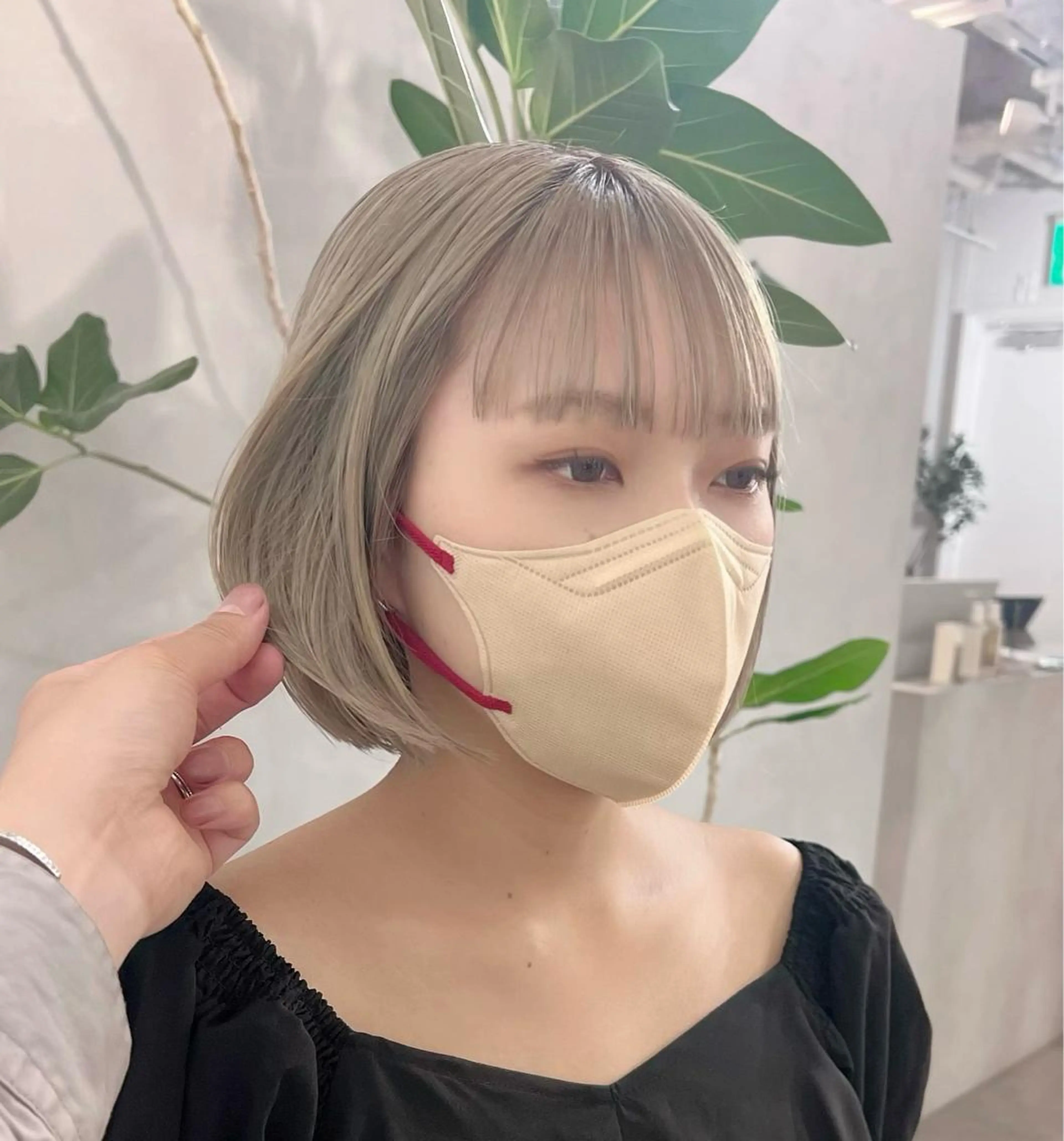 ミディアム ボブ ハイライト 髪質改善 レイヤーカット カット特化 /BLUET/新宿のヘアスタイル