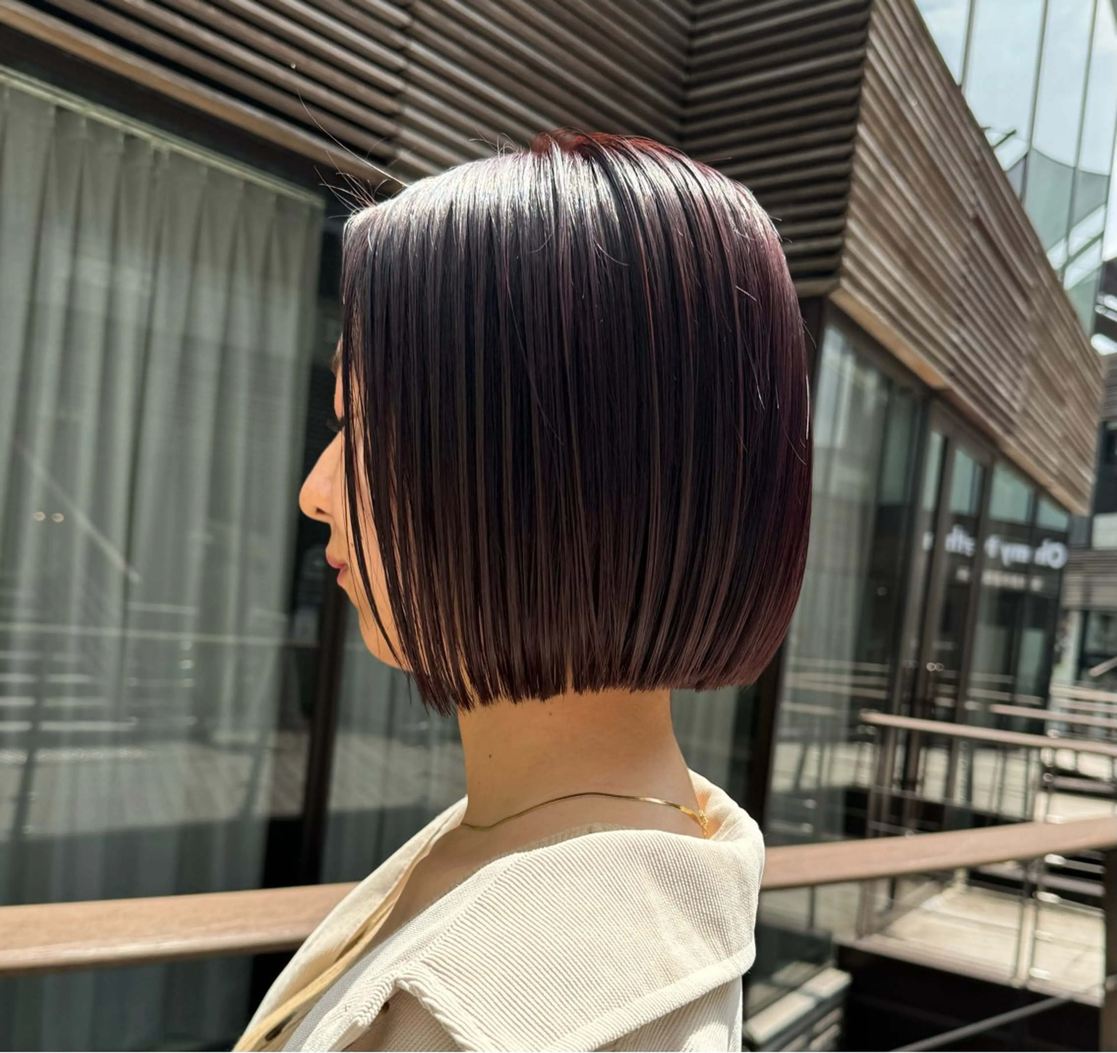 ショート カラー パープルカラー ボブ カット ヘアカラー トリートメント ボブ/ショート /パーマ/shinのヘアスタイル