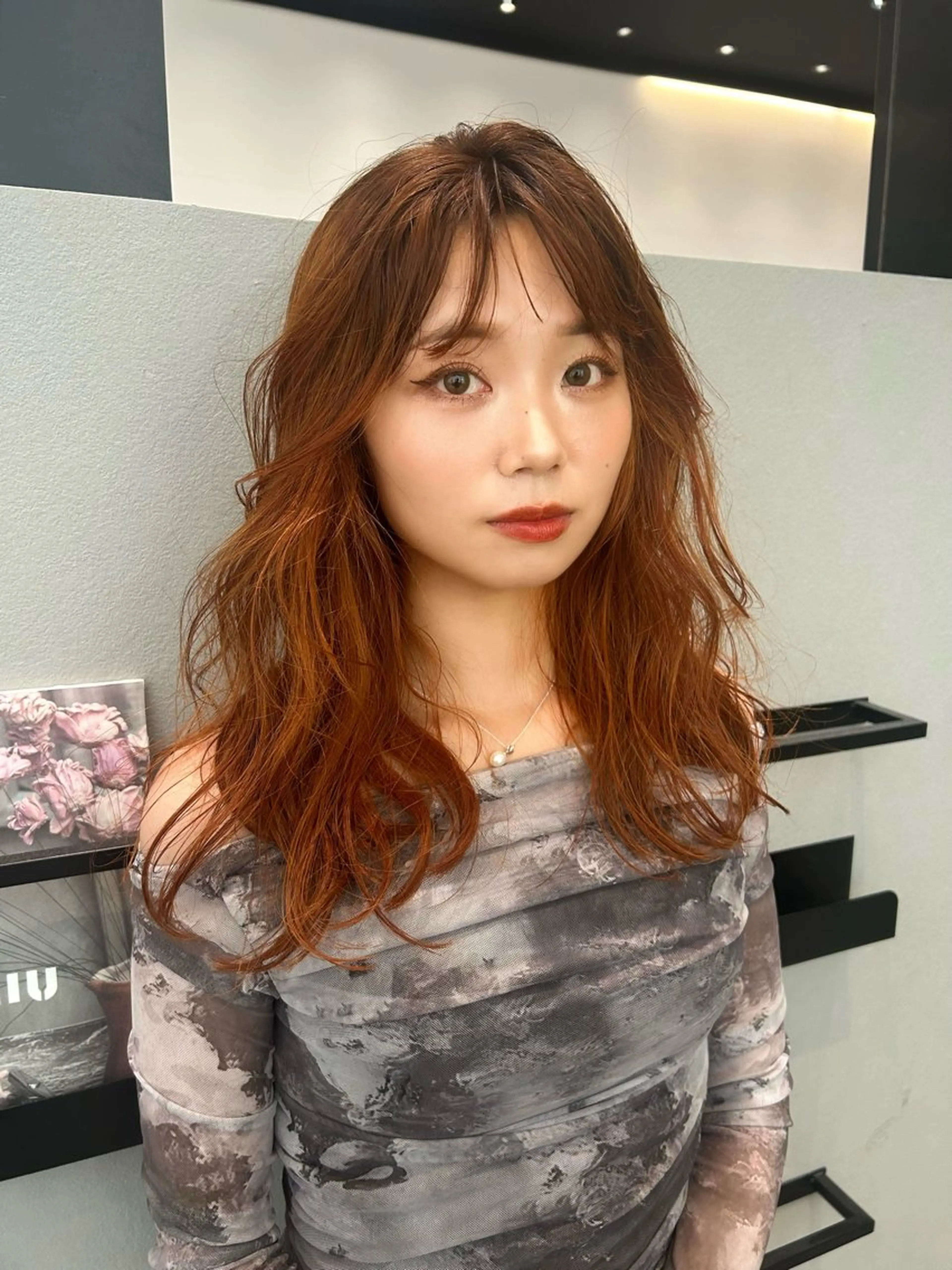 ロング カラー カット ヘアカラー k-two☁あべの/ 艶感カラー/Touaのヘアスタイル