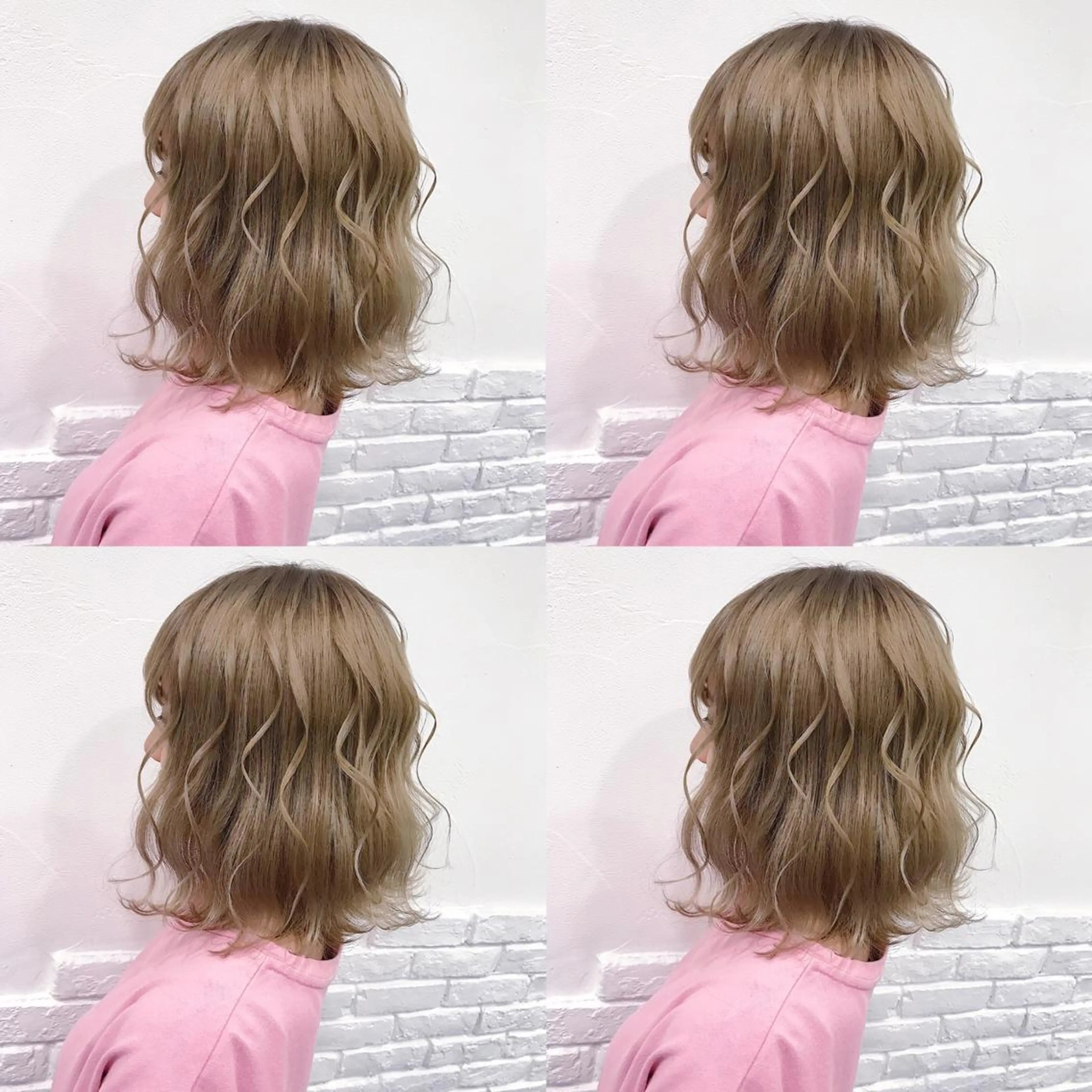 ミディアム カラー ヘアアレンジ カット ヘアカラー トリートメント TAKUMAブリーチ /切りっぱなし🪽のヘアスタイル