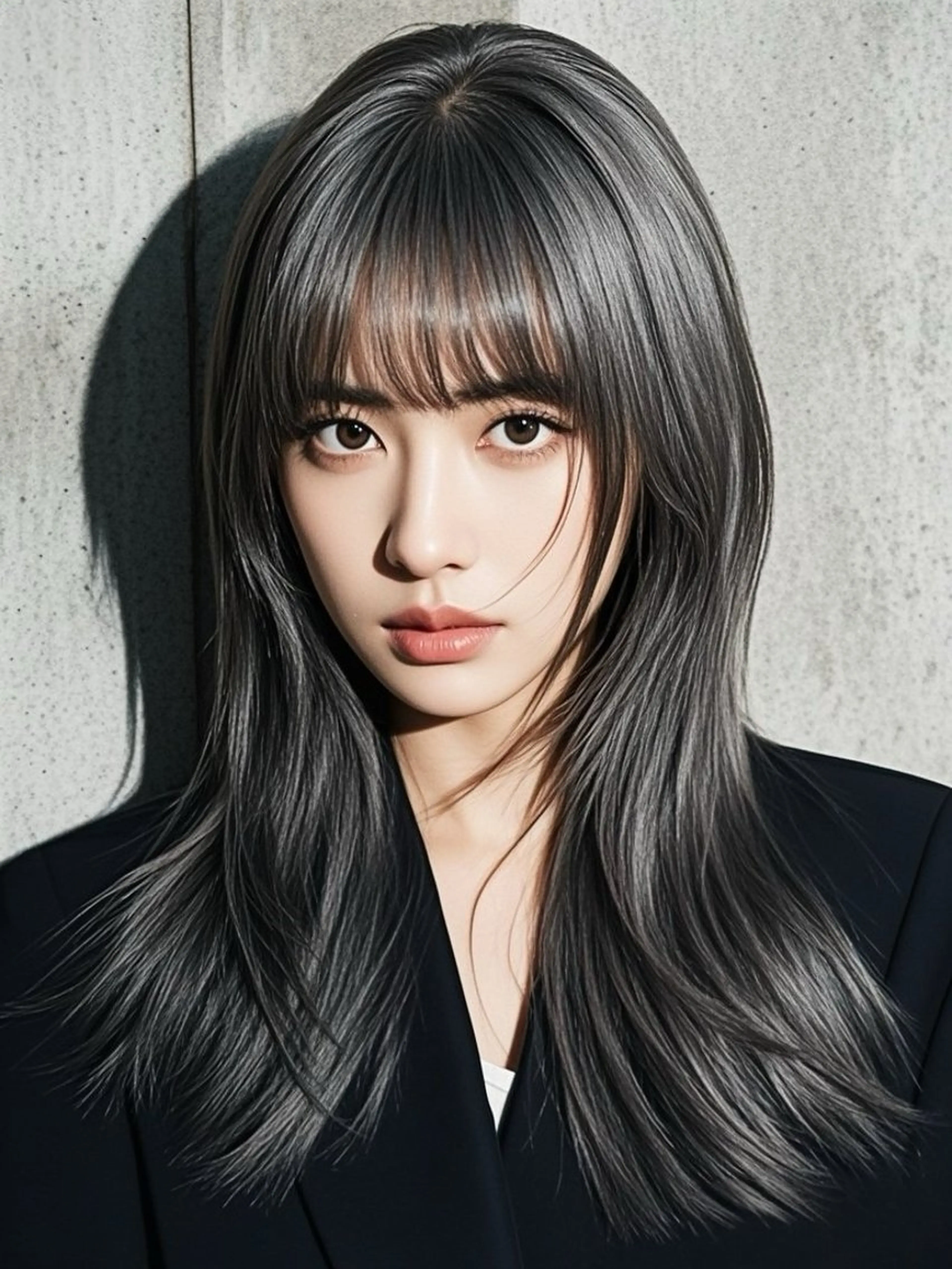 ロング ショートボブ アッシュ ボブ くびれヘア ハッシュカット カット ヘアカラー トリートメント ウルフカット 811 大阪梅田 ウルフのヘアスタイル