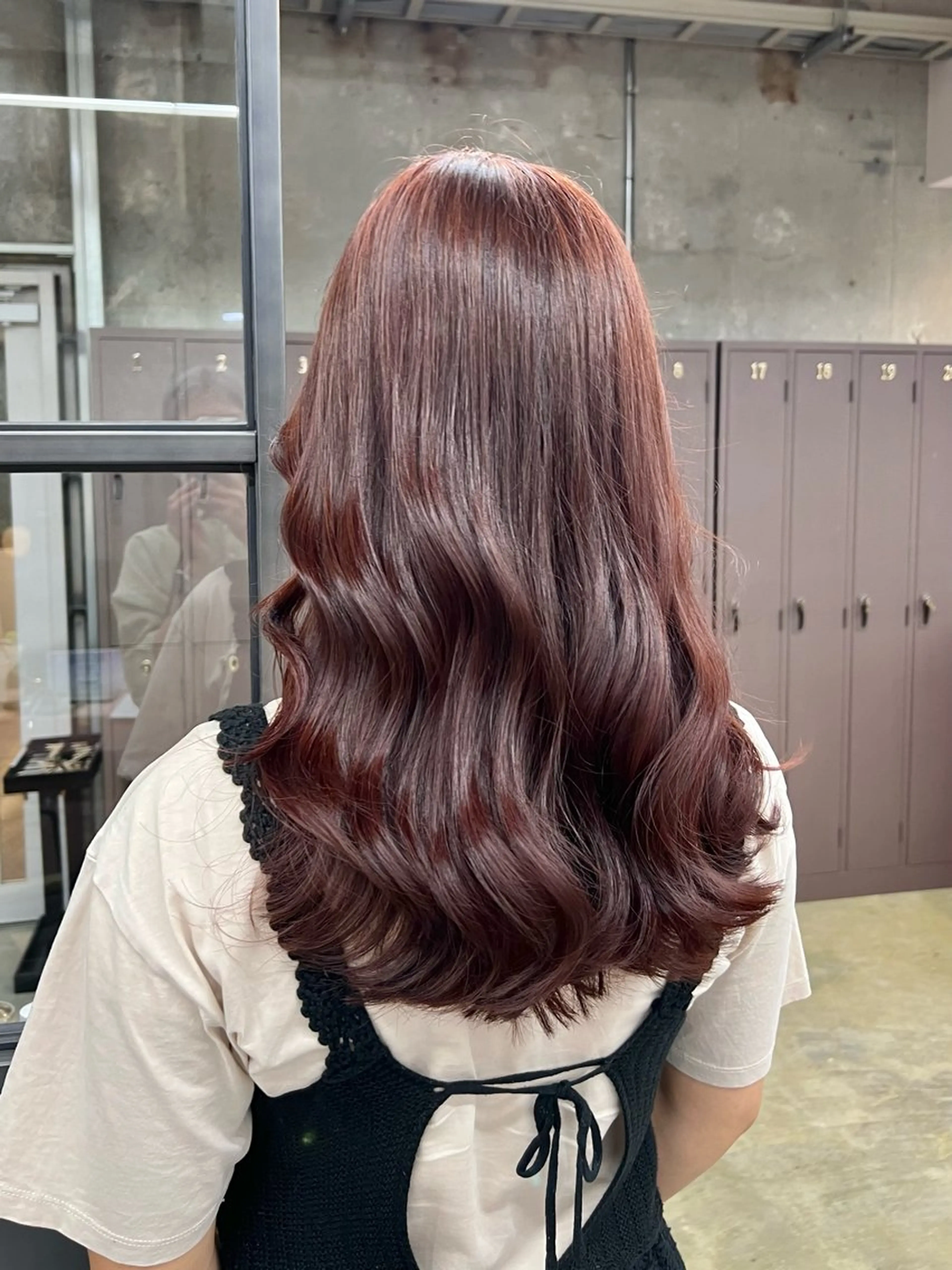 ロング カラー オレンジ ヘアカラー トリートメント era所属・azumi/ボブ/暖 色/オリーブ/縮毛のヘアスタイル