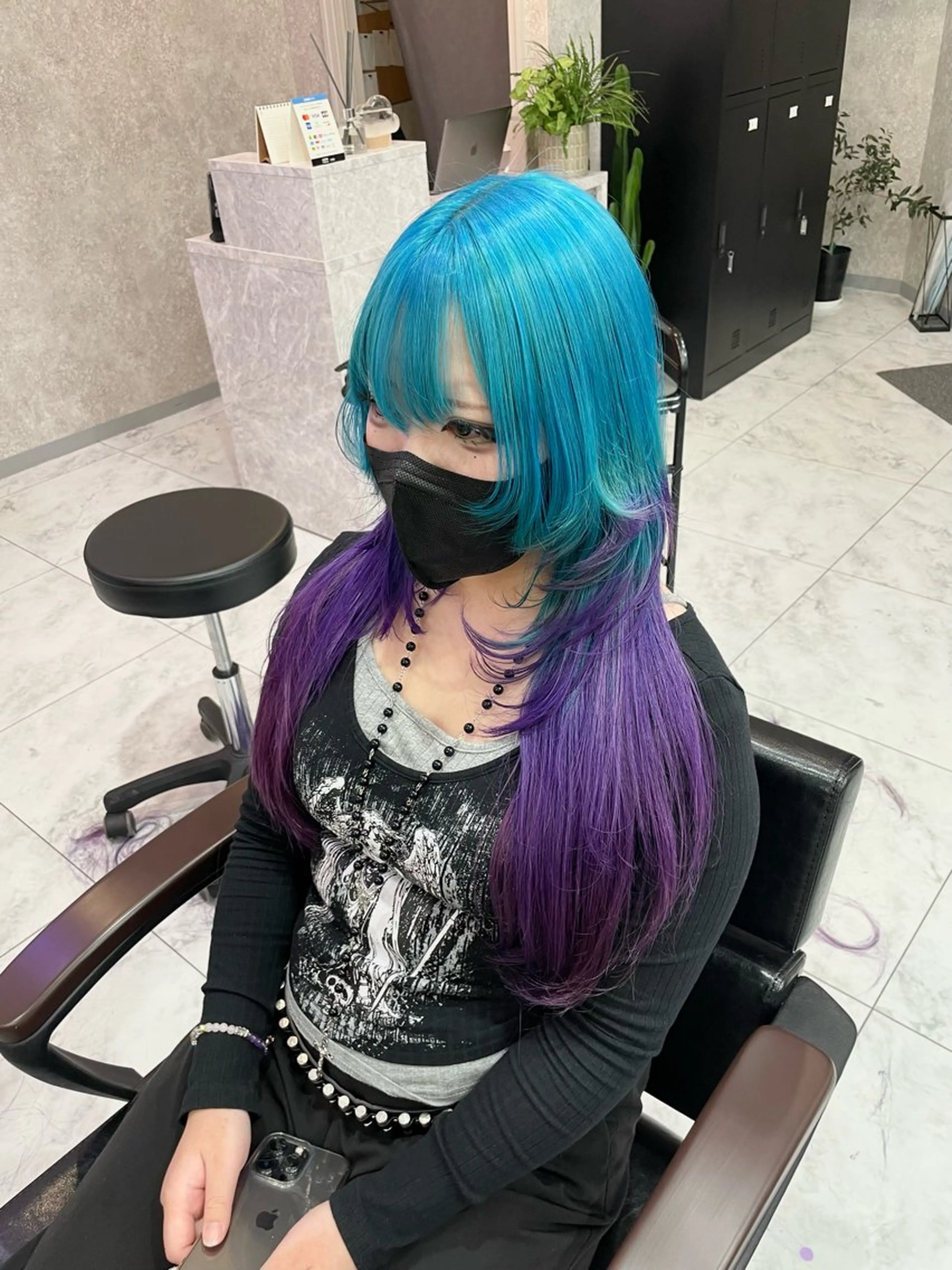 ロング 🦋ハイトーン🦋 石山 希理🦋のヘアスタイル