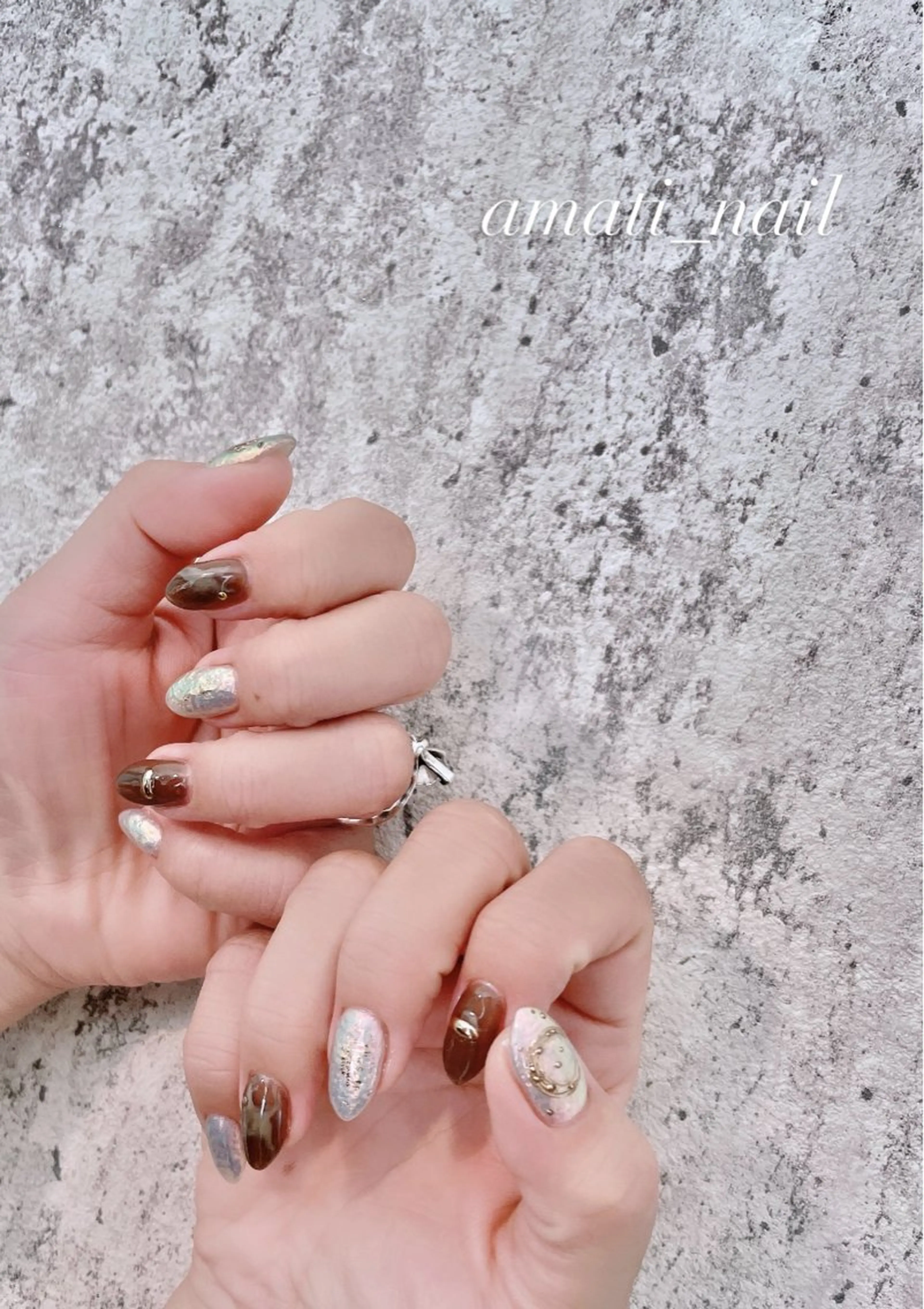 ネイル フットネイル ジェルネイル マグネットネイル ミラーネイル ニュアンスネイル ハンドネイル amati_nail TAKAKOのネイルデザイン