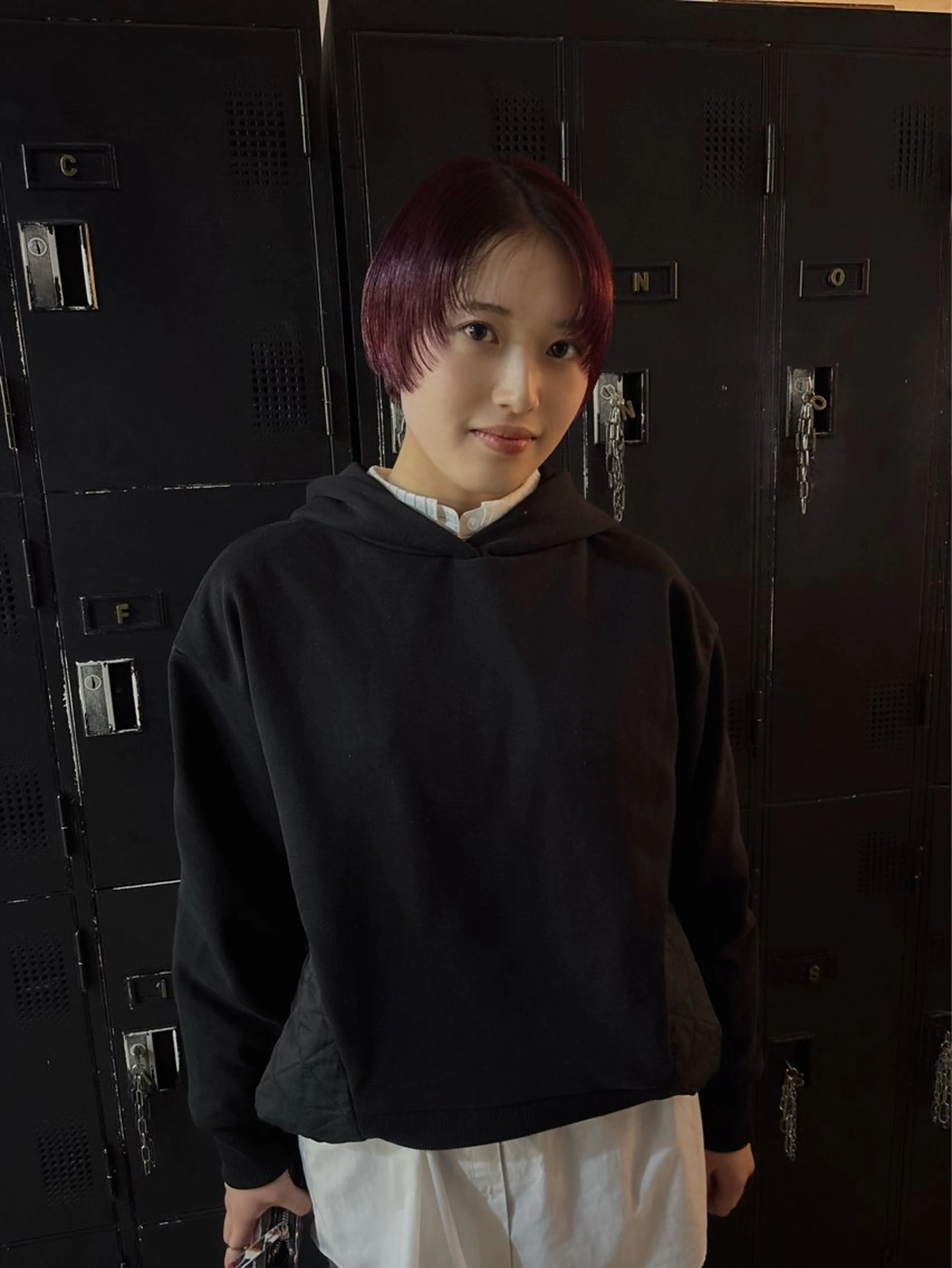 ショート カラー ブリーチ 安藤楓華 fuka andoのヘアスタイル