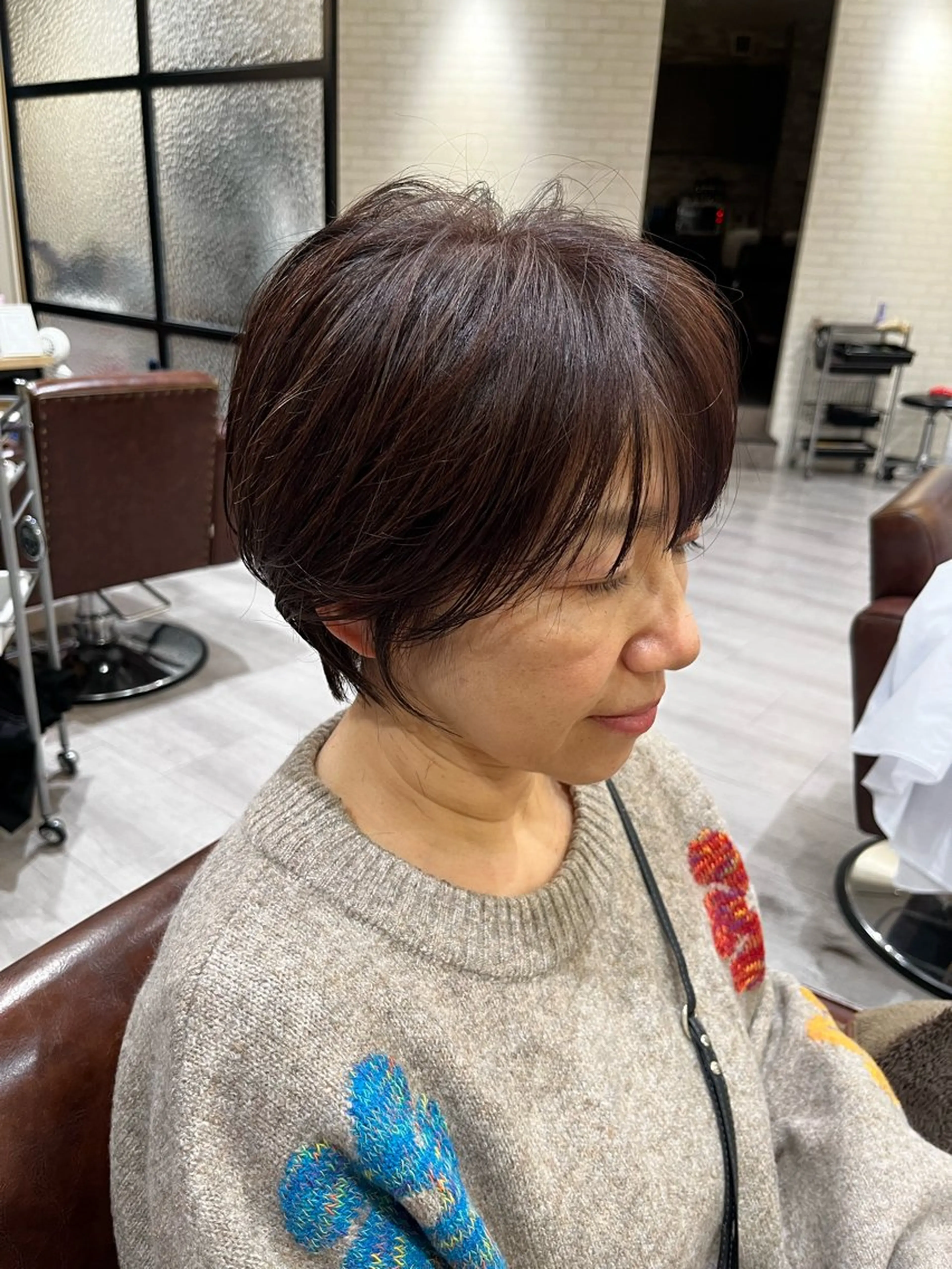 ショート カラー 顔周りカット 似合わせカット ショートヘア 🌟TOSHI/透明 感カラー/ショートのヘアスタイル