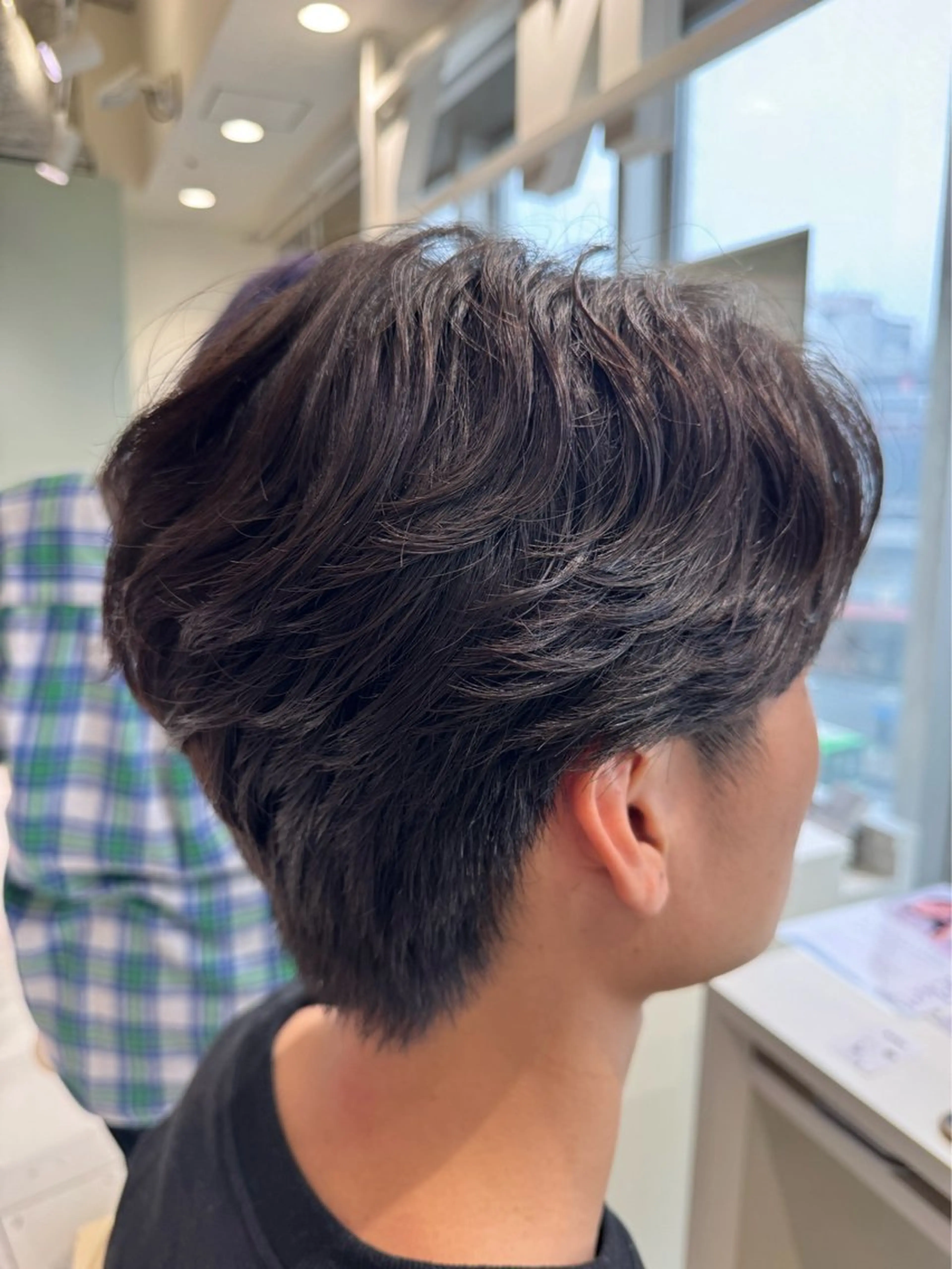 ショート パーマ メンズ カット パーマ 藤原 歩香のヘアスタイル