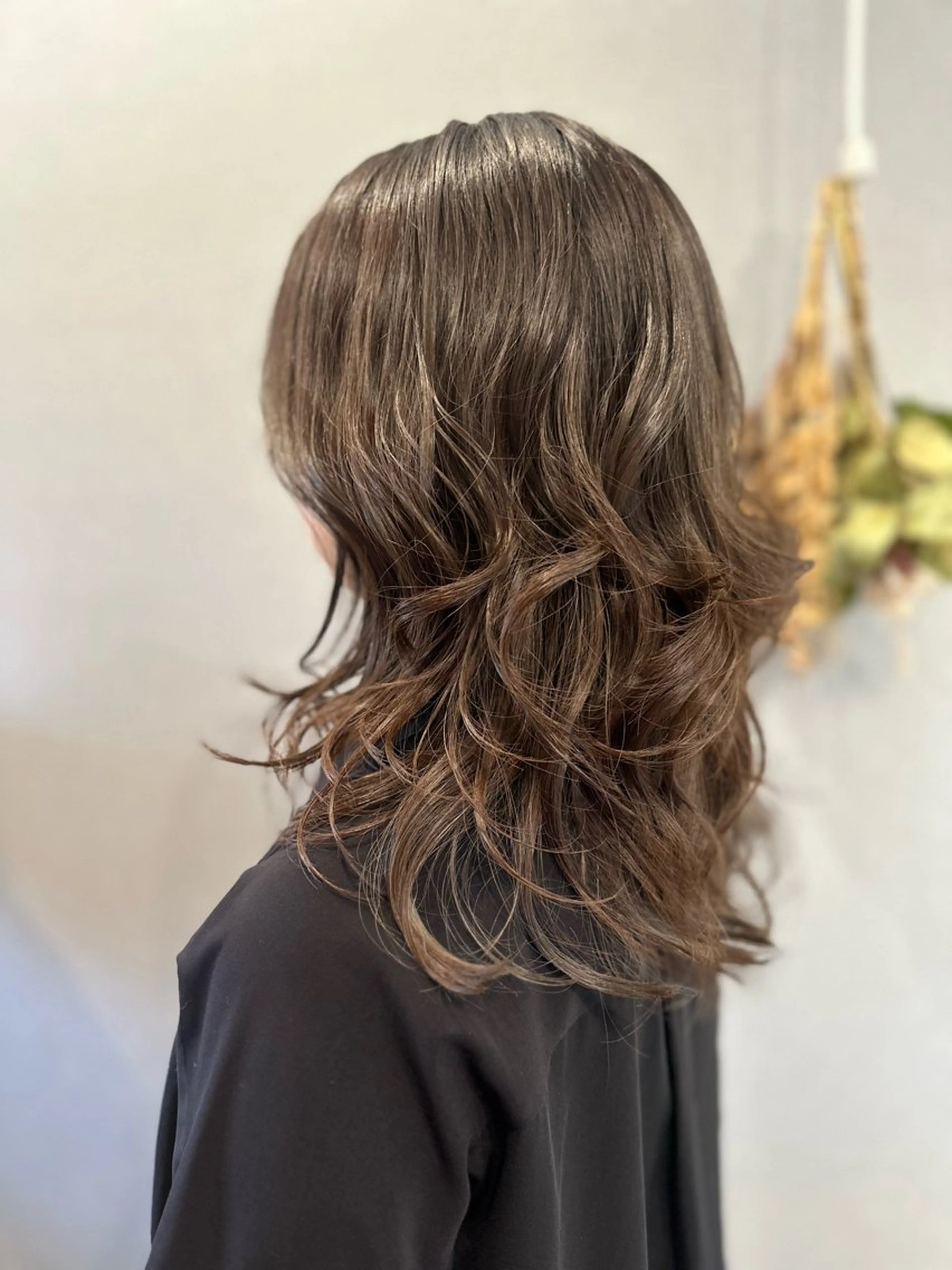 セミロング カラー カット ヘアカラー トリートメント K Harukaのヘアスタイル