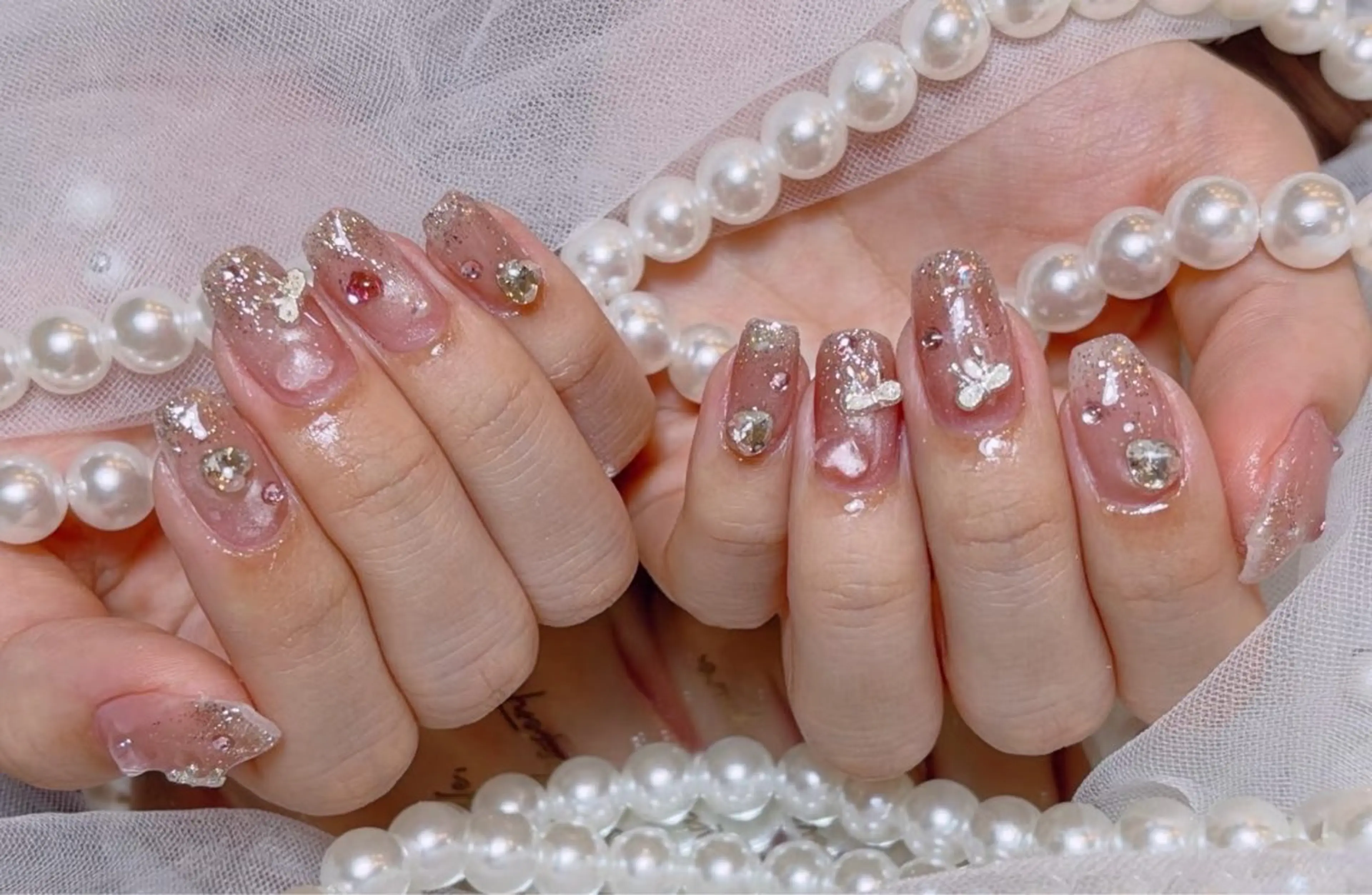 ネイル アートネイル べっ甲ネイル チークネイル 長さ出し フラッシュネイル ハンドネイル ハンドケア For you. Nail Salonのネイルデザイン