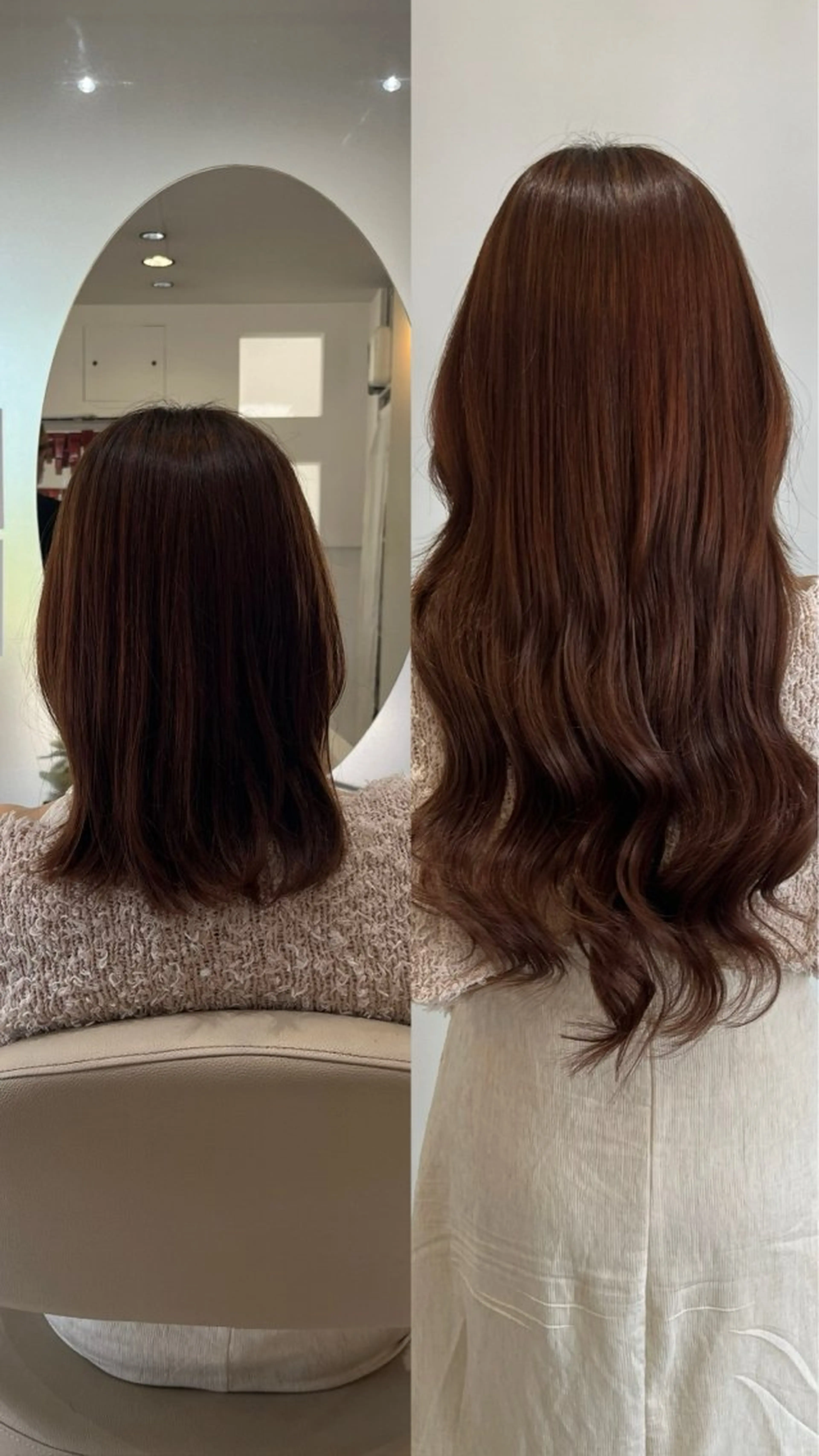 セミロング 野村 奈里亜のヘアスタイル