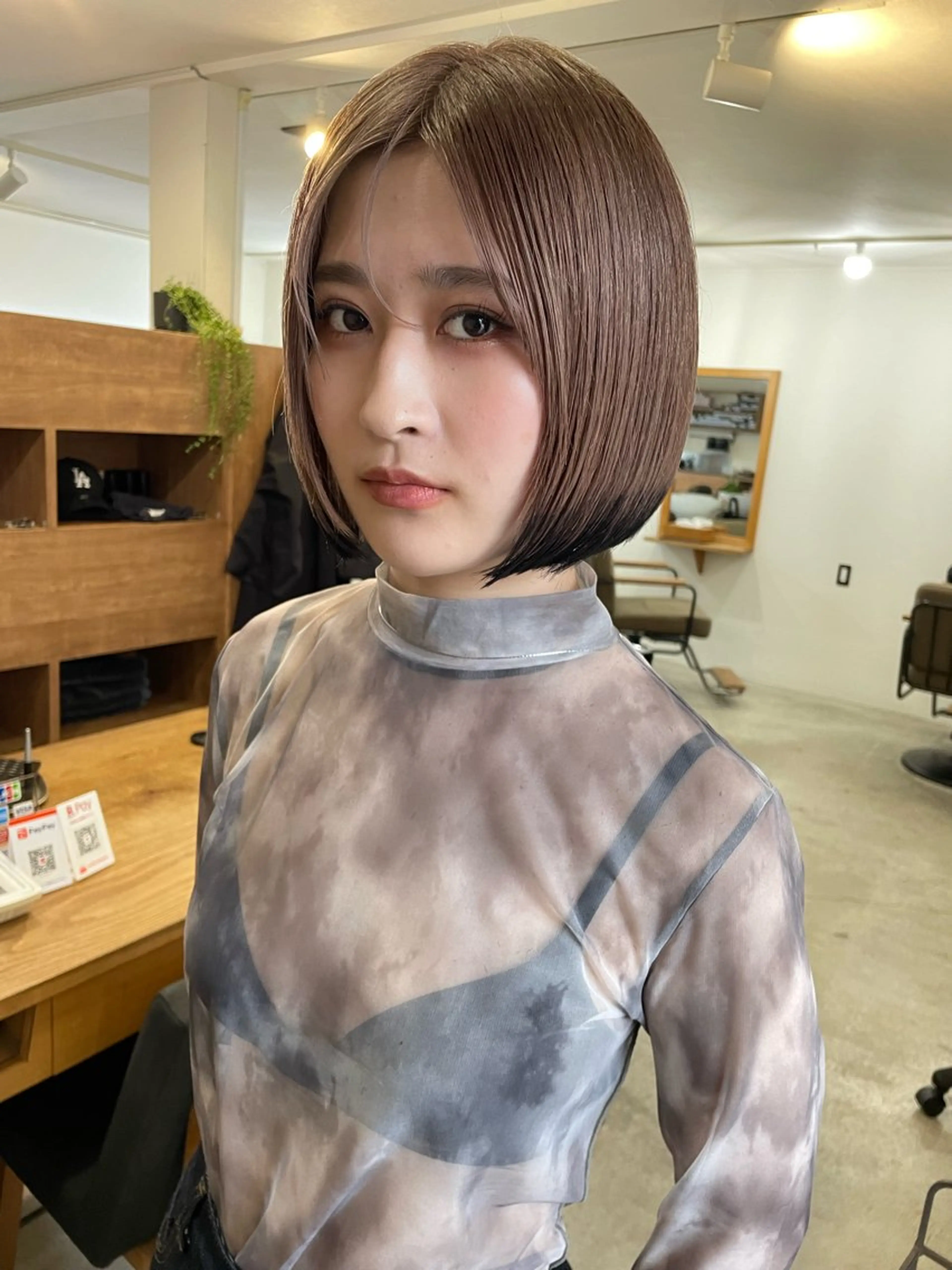 ショート カラー レイヤーカット🌿 ボブ🕊️ヒロキのヘアスタイル