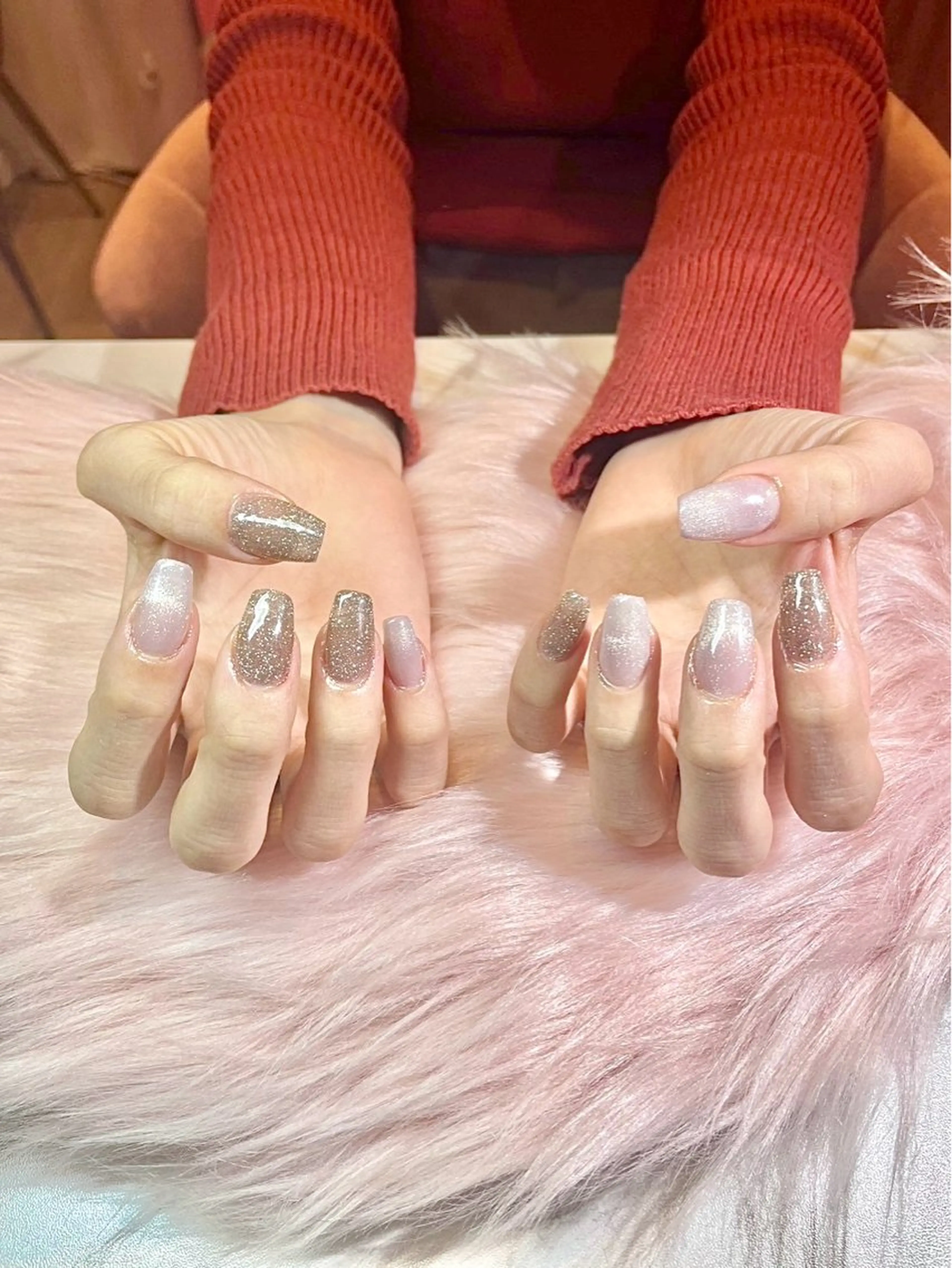 ネイル フラッシュネイル マグネットネイル 長さだし/新栄町駅 Alissaのネイルデザイン